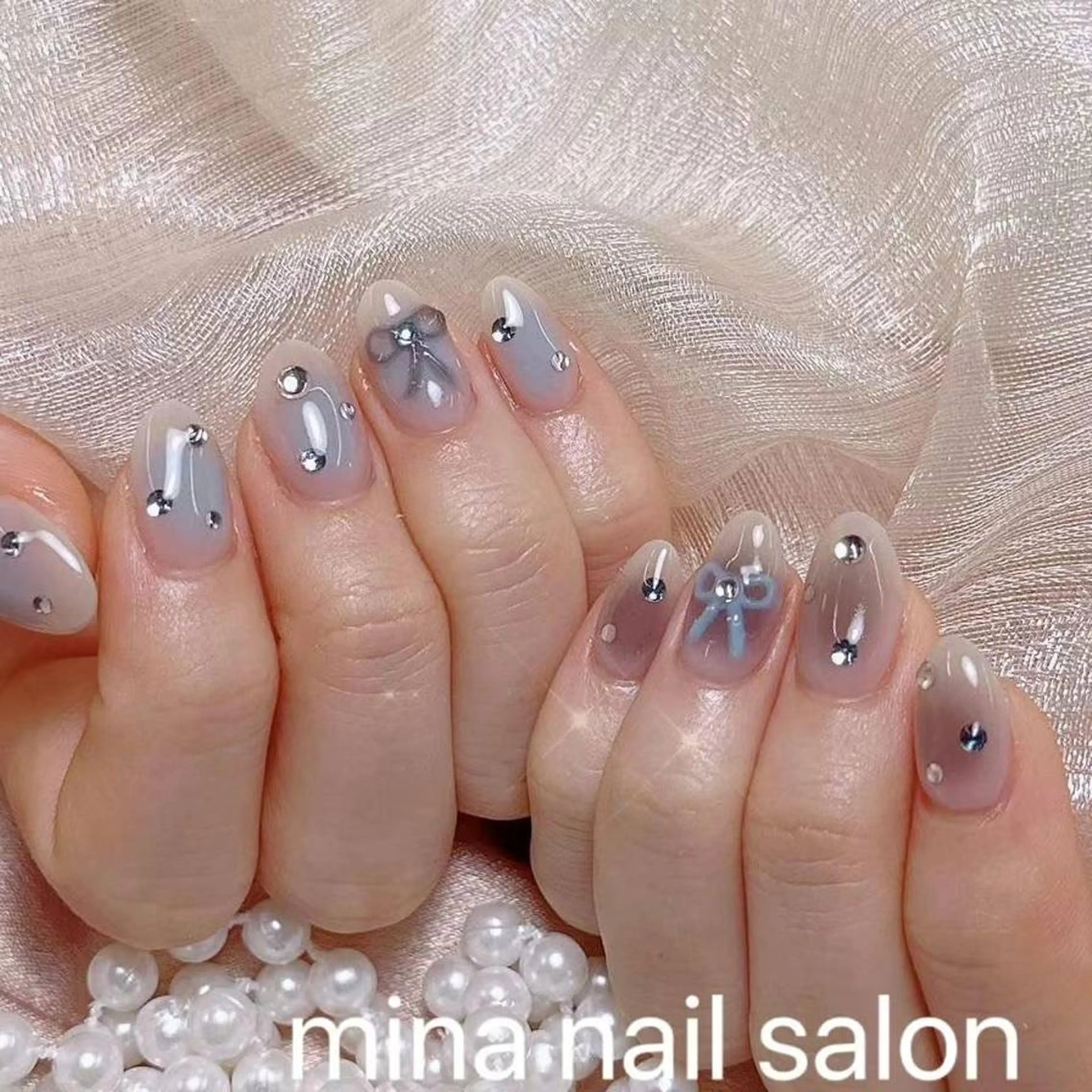 ネイル 長さ出し フットネイル フレンチネイル ガラスフレンチ 韓国ネイル 🐾みき 🧸のネイルデザイン