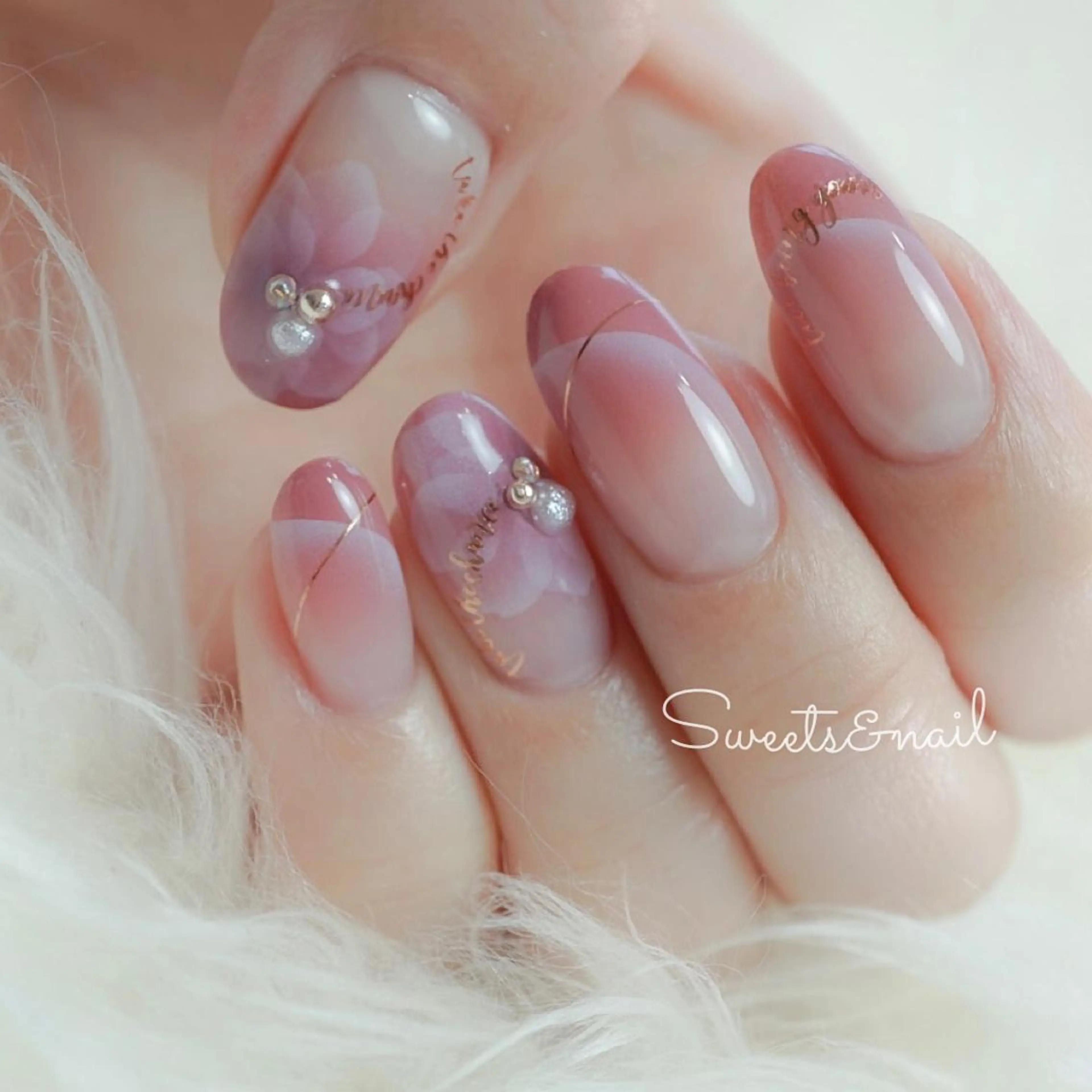 ネイル 桜ネイル 入学式 フラワーネイル フレンチネイル ジェルネイル Sweets＆ nail みなこのネイルデザイン