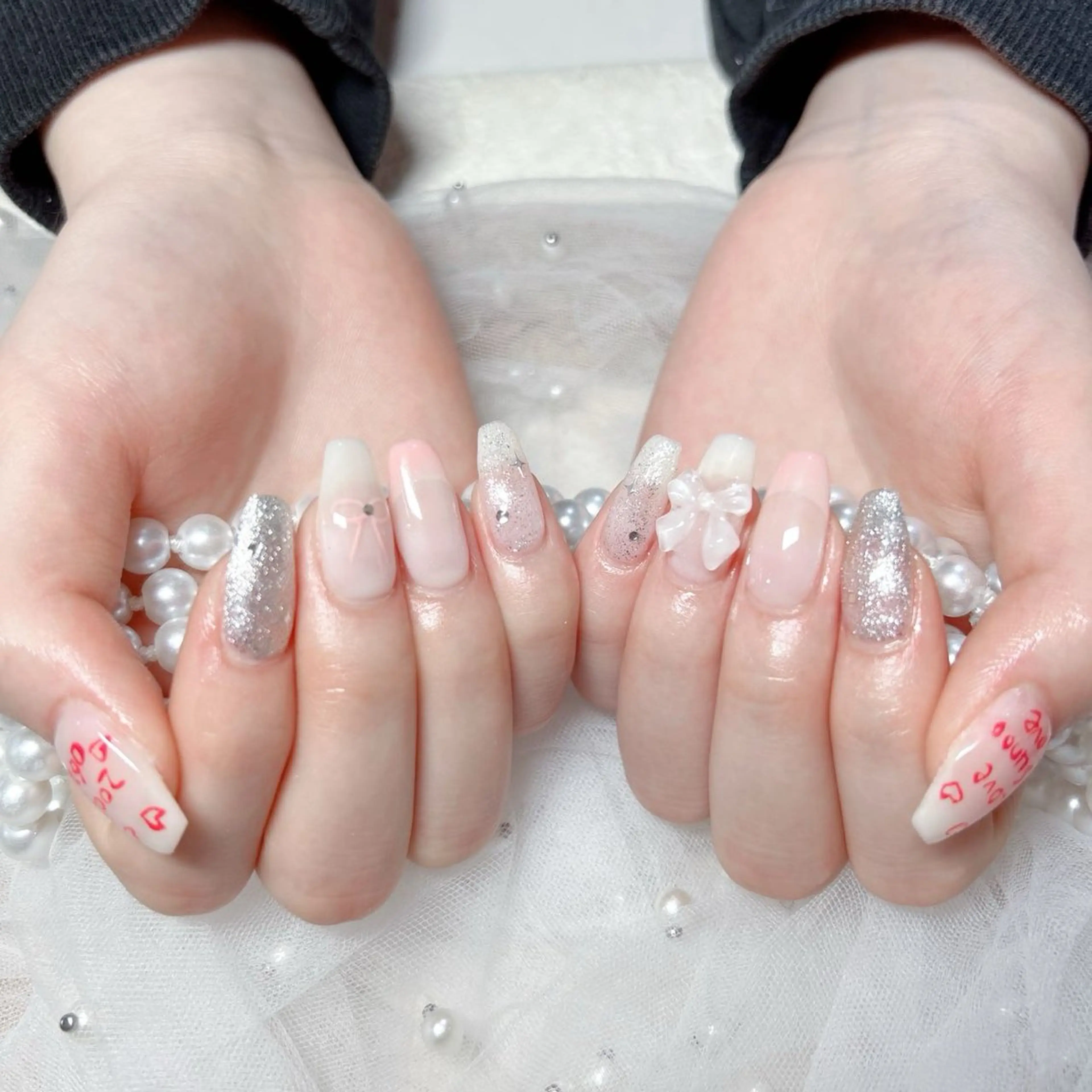 ネイル ハンドネイル M🌷nail 長さだし専門店のネイルデザイン