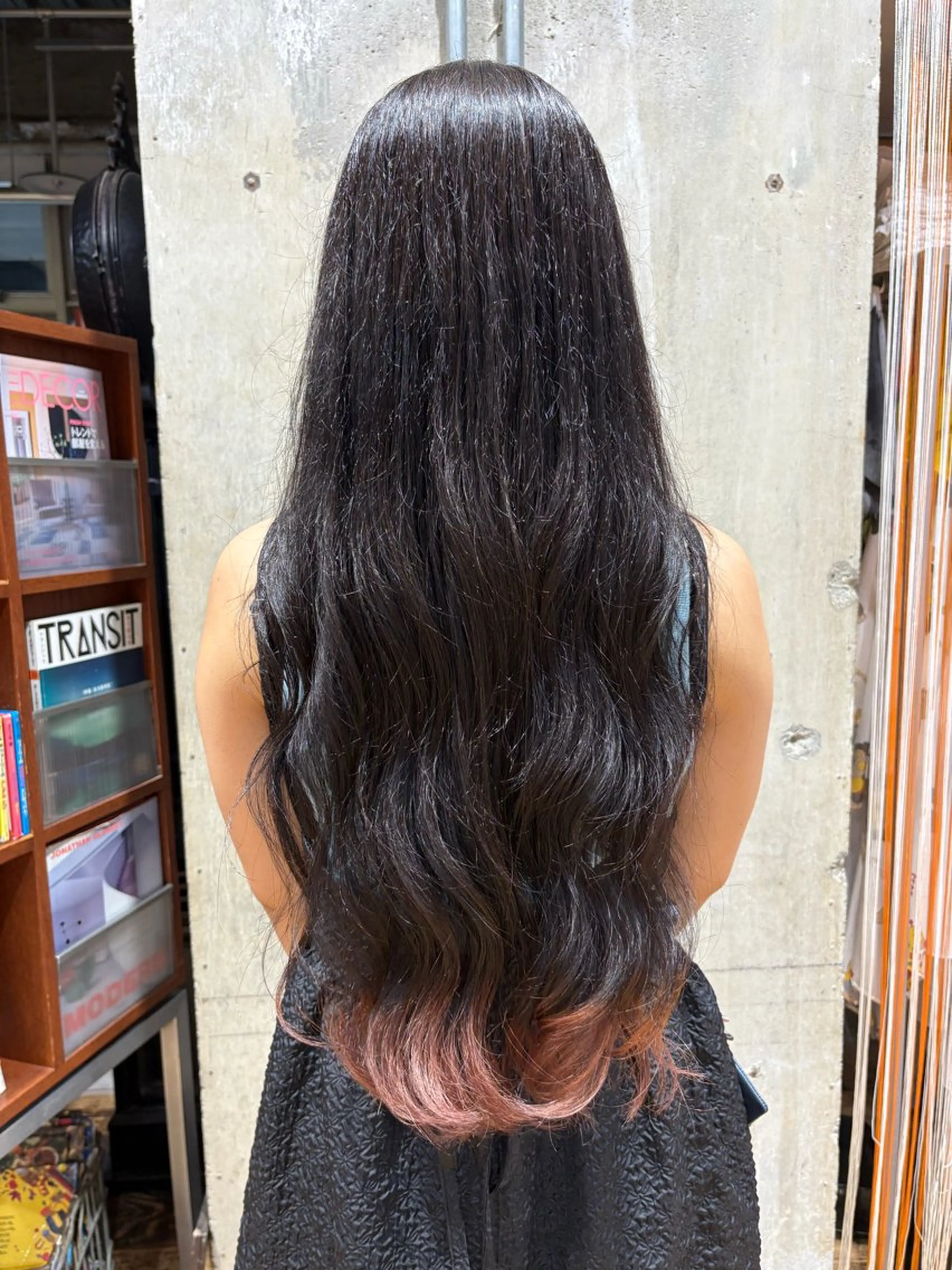 ロング カラー ブラウンカラー ピンクカラー ピンクブラウン ヘアカラー たけみ りさのヘアスタイル