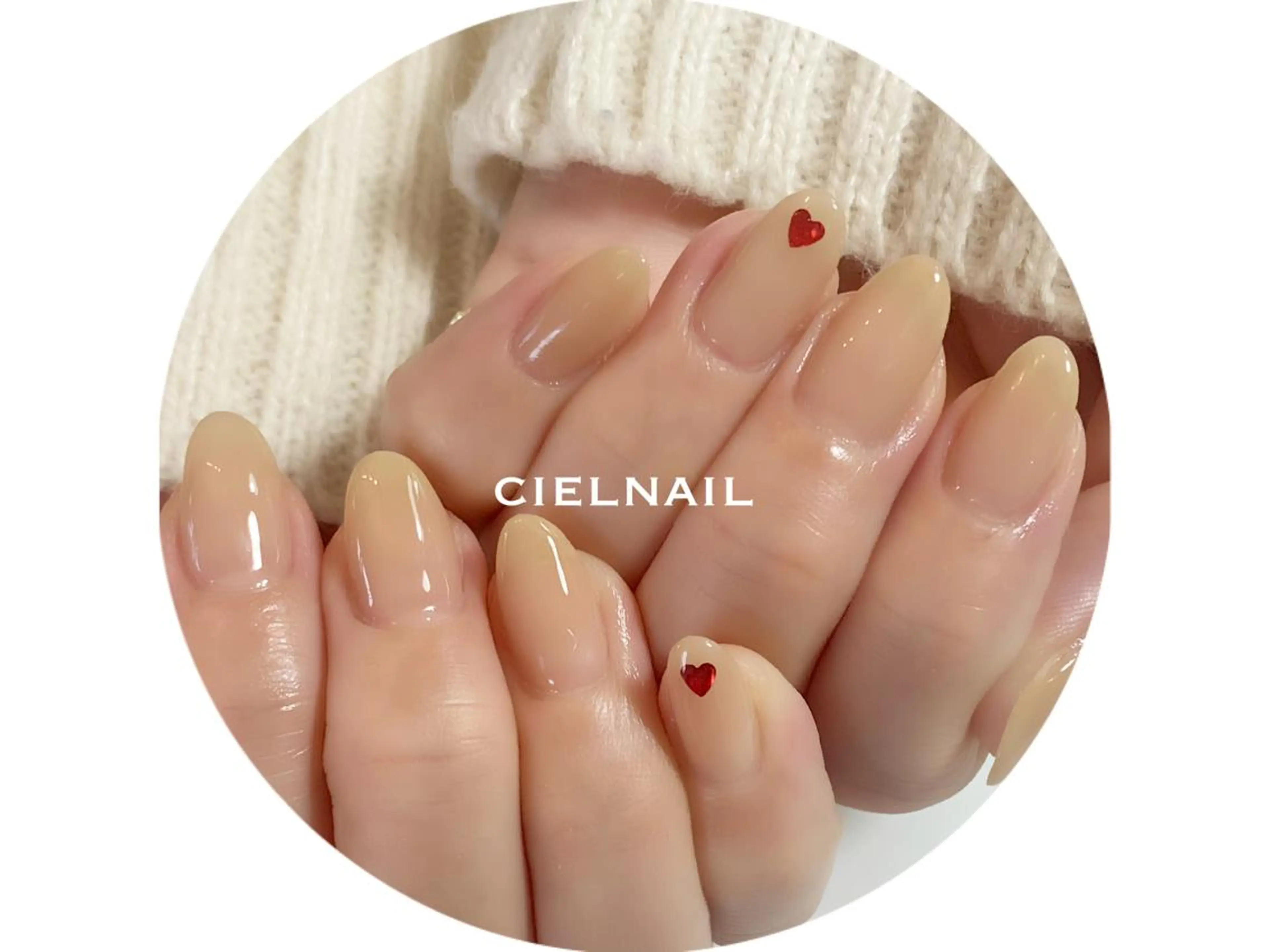 ミディアム 韓国風ヘア cielnail 祇園のネイルデザイン