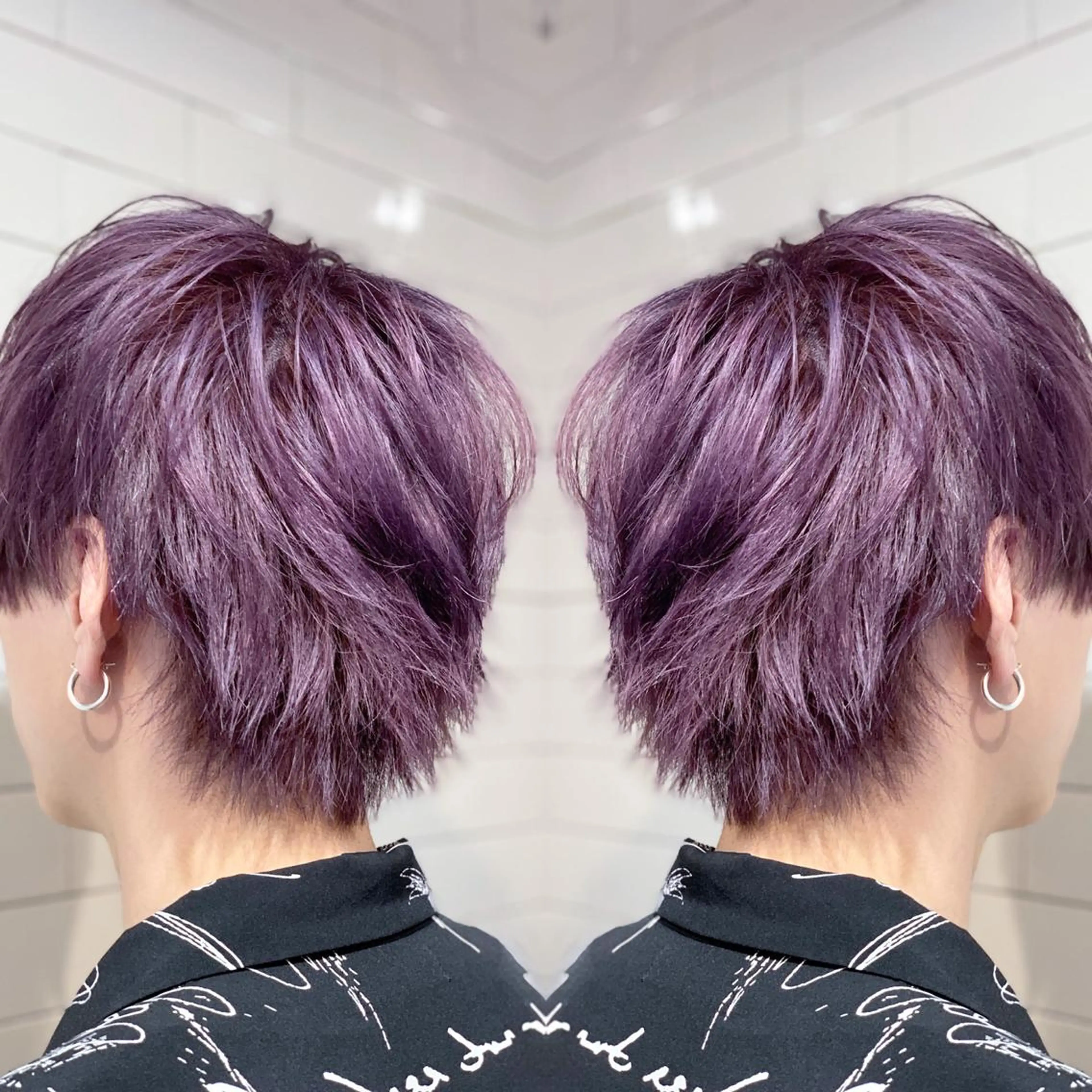 ショート カラー ヘアアレンジ メンズ 髪質改善×ハイトーン 中田啄也のヘアスタイル