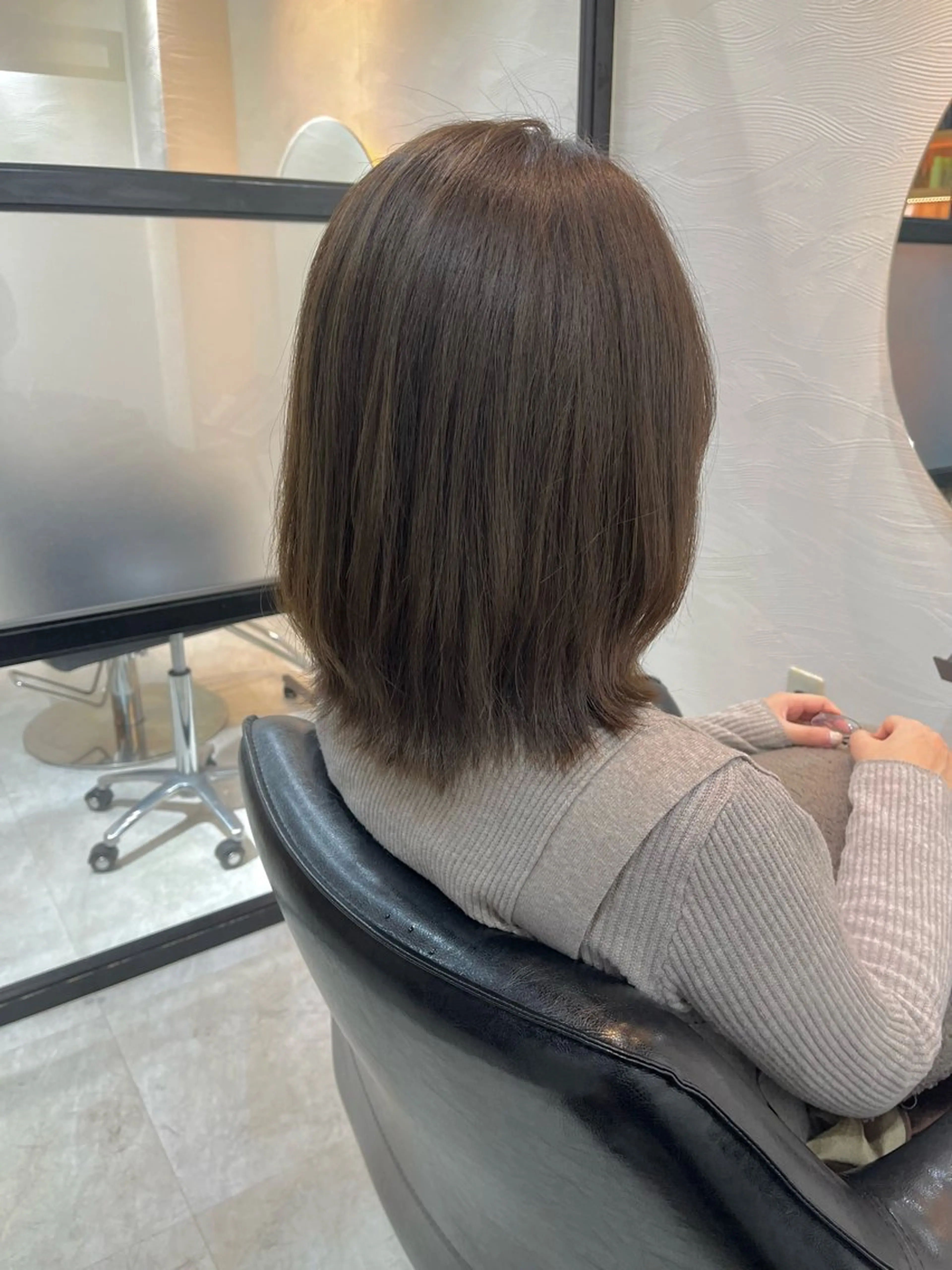 ミディアム カラー カット ヘアカラー トリートメント 【ニュアンスカラー・ 髪質改善】スズキカナのヘアスタイル