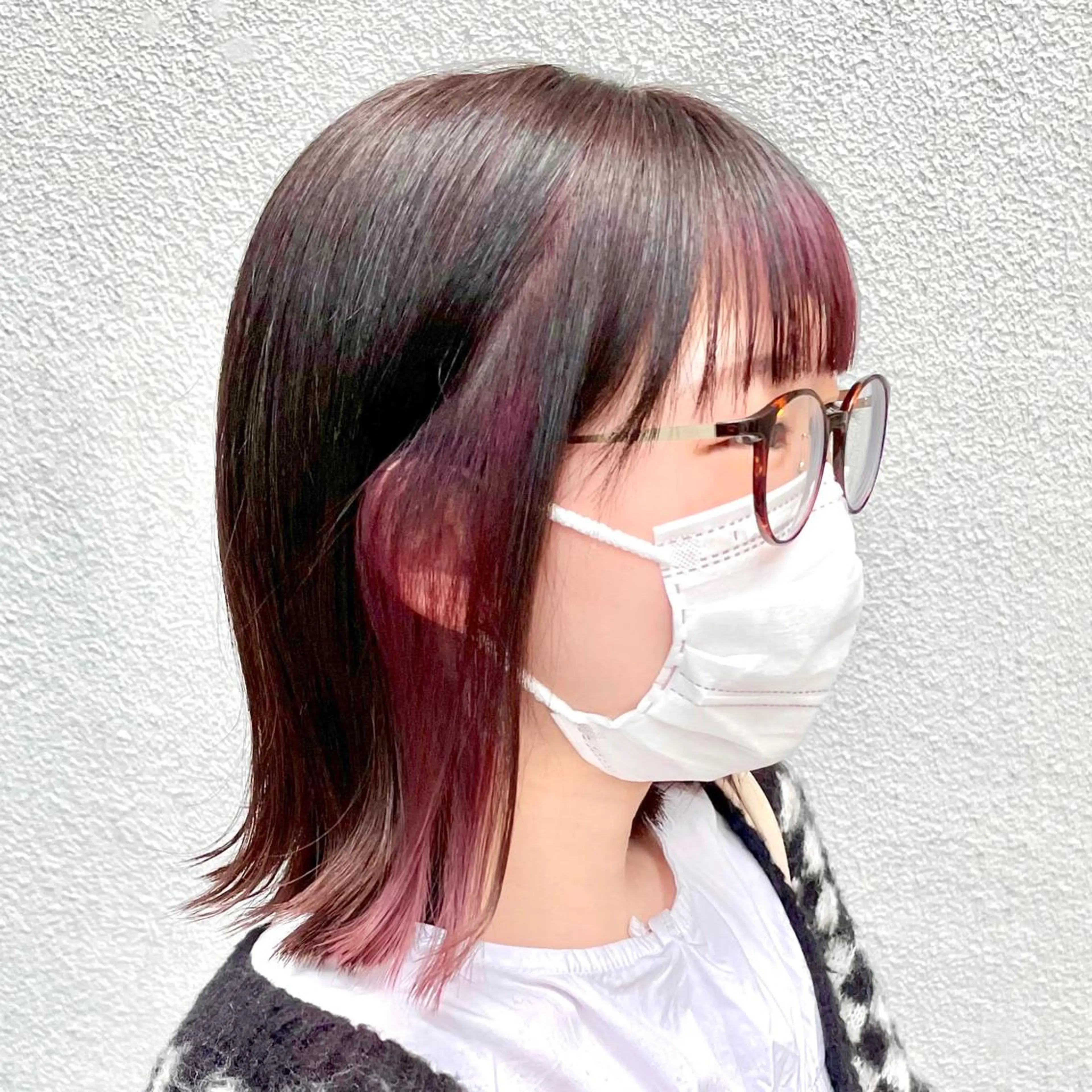 ミディアム カラー ヘアカラー トリートメント ショート/ボブ/ 透明感カラー/ほのかのヘアスタイル