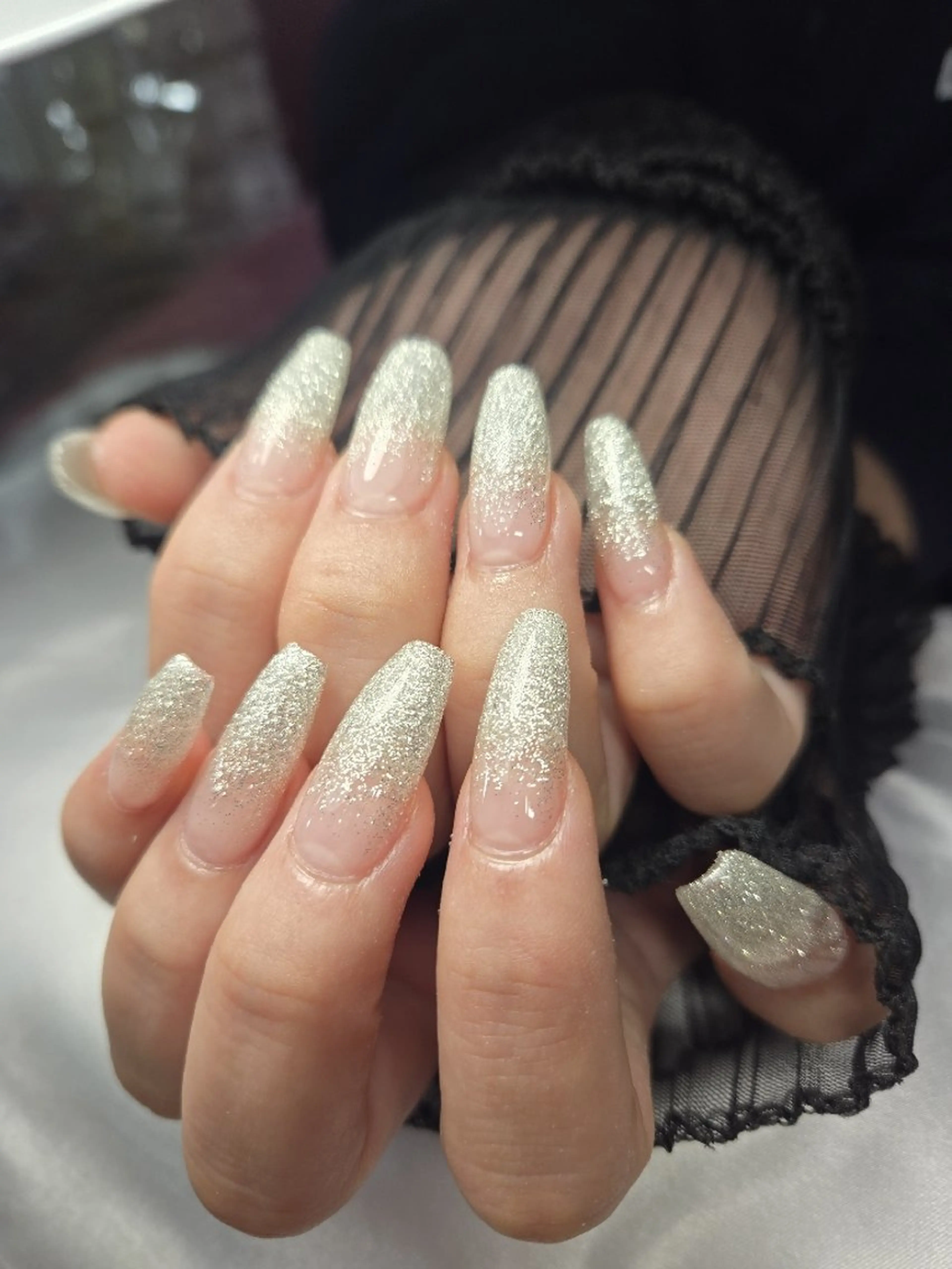 チップでの長さ出し10本＋ワンカラー仕上げの写真