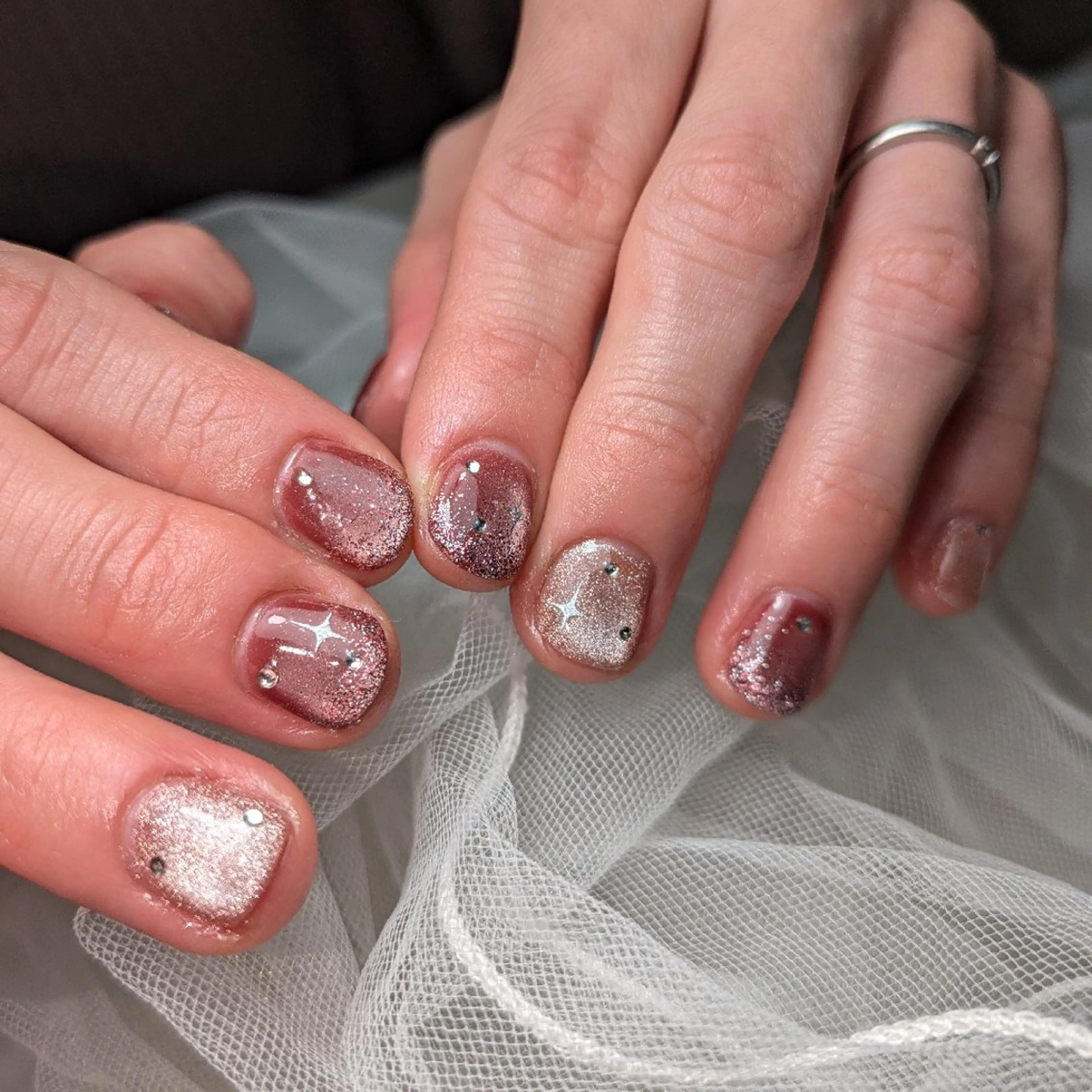 ネイル ストーンネイル ハンドネイル ulunail mikaのネイルデザイン