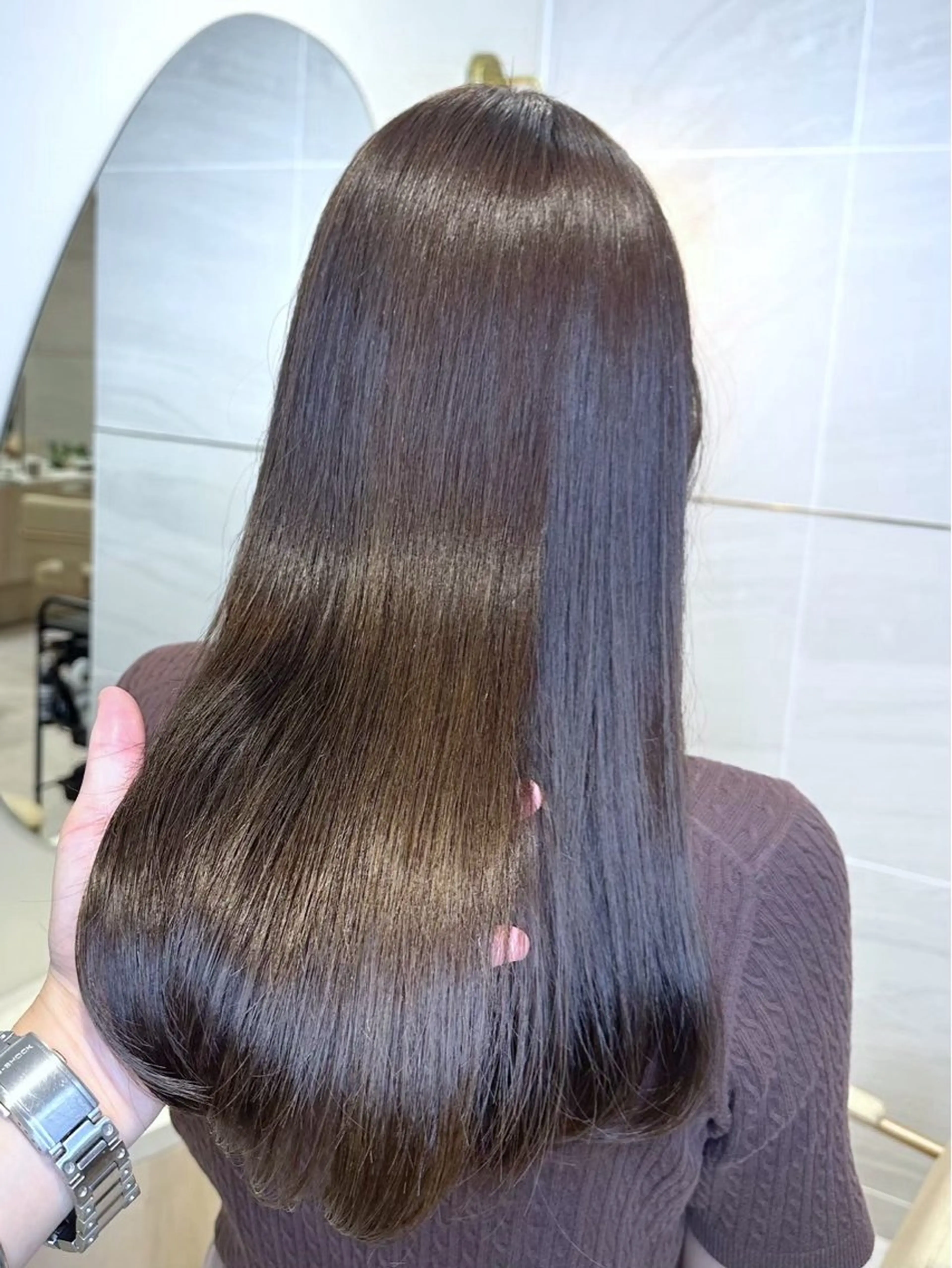 ロング 似合わせカット 小顔カット 縮毛矯正 1日1名様限定 予約可能のヘアスタイル