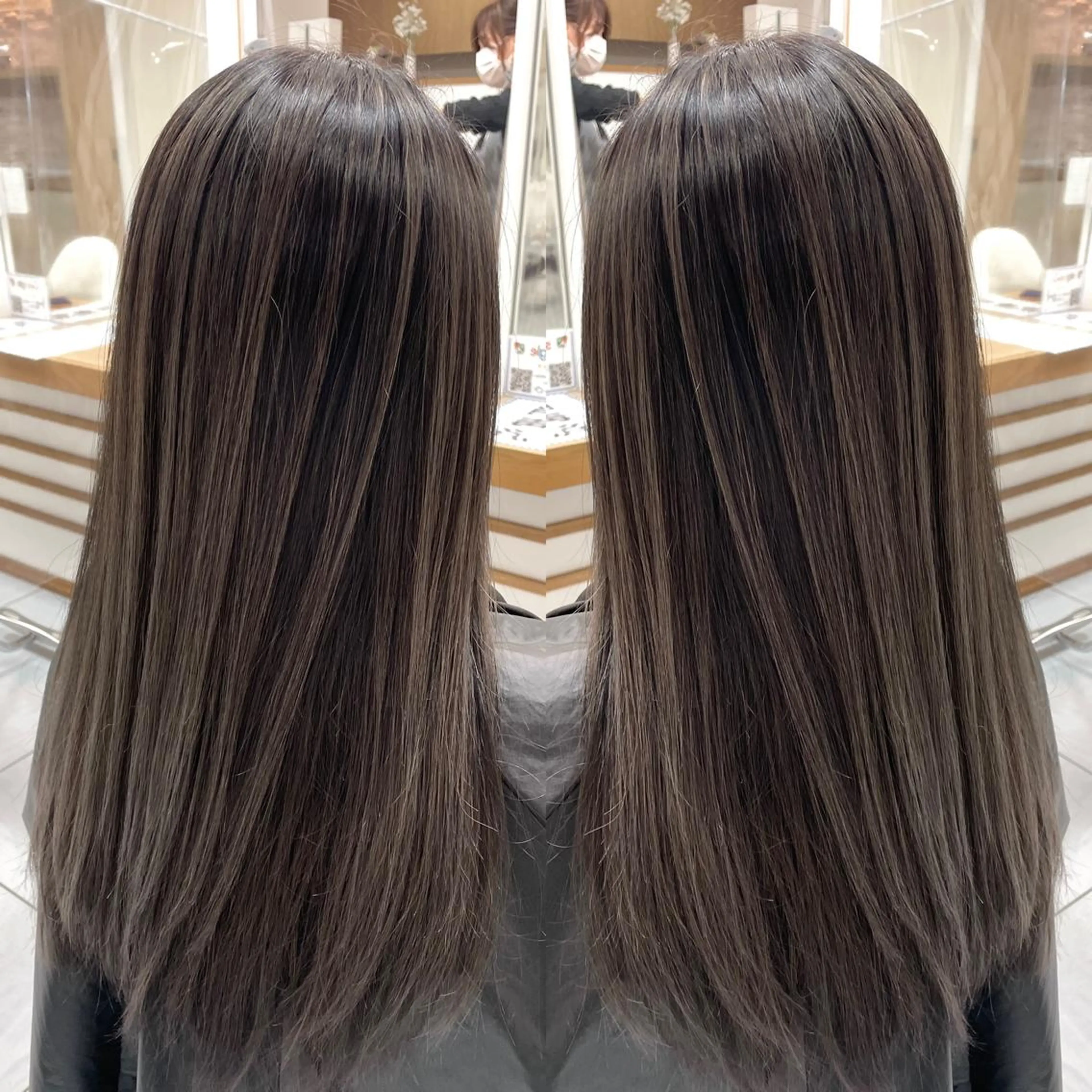 ロング カラー カット ヘアカラー トリートメント 縮毛/レイヤー 韓国/橋口のヘアスタイル