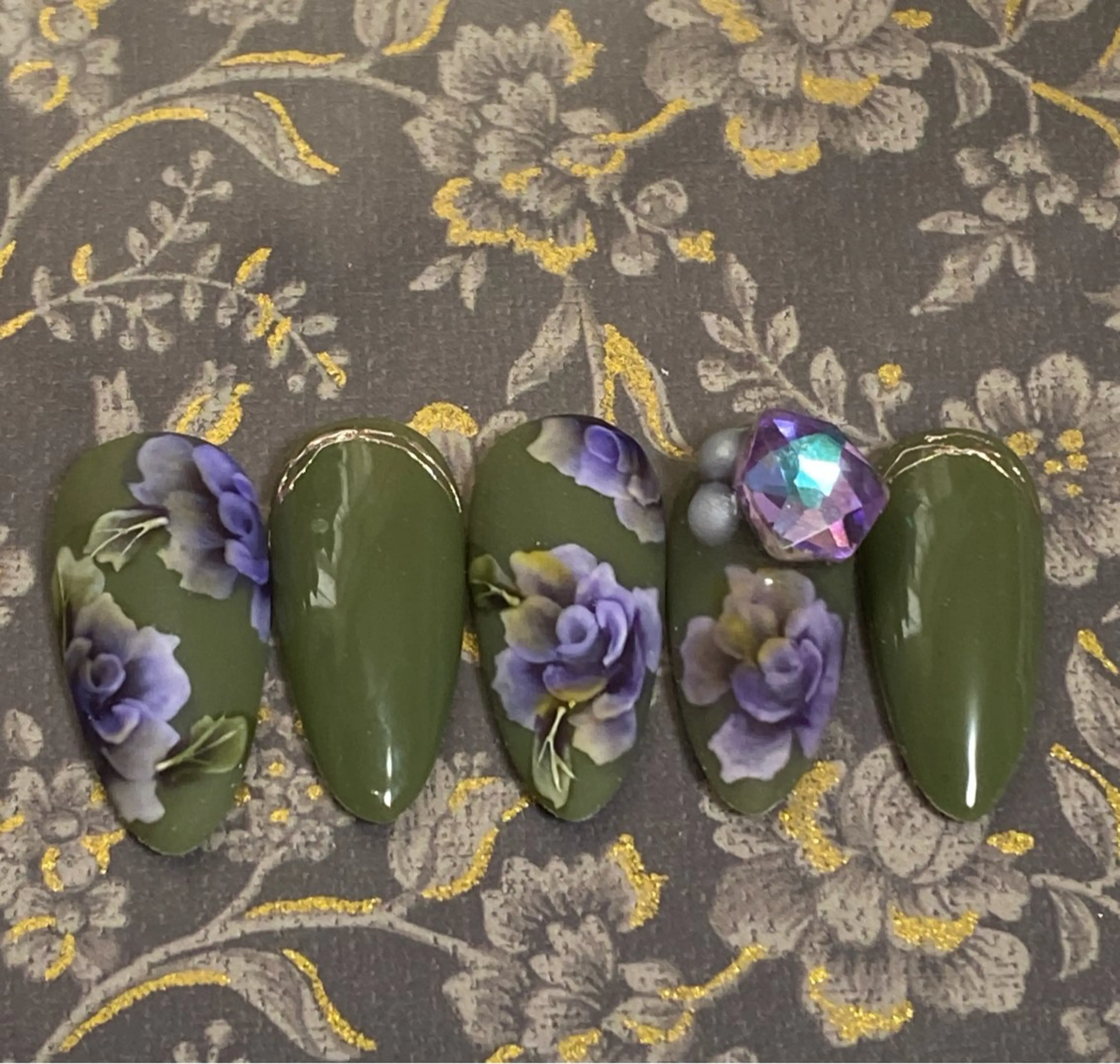 ネイル フラワーネイル 自宅ネイルサロン ♦️nuance♦️のネイルデザイン