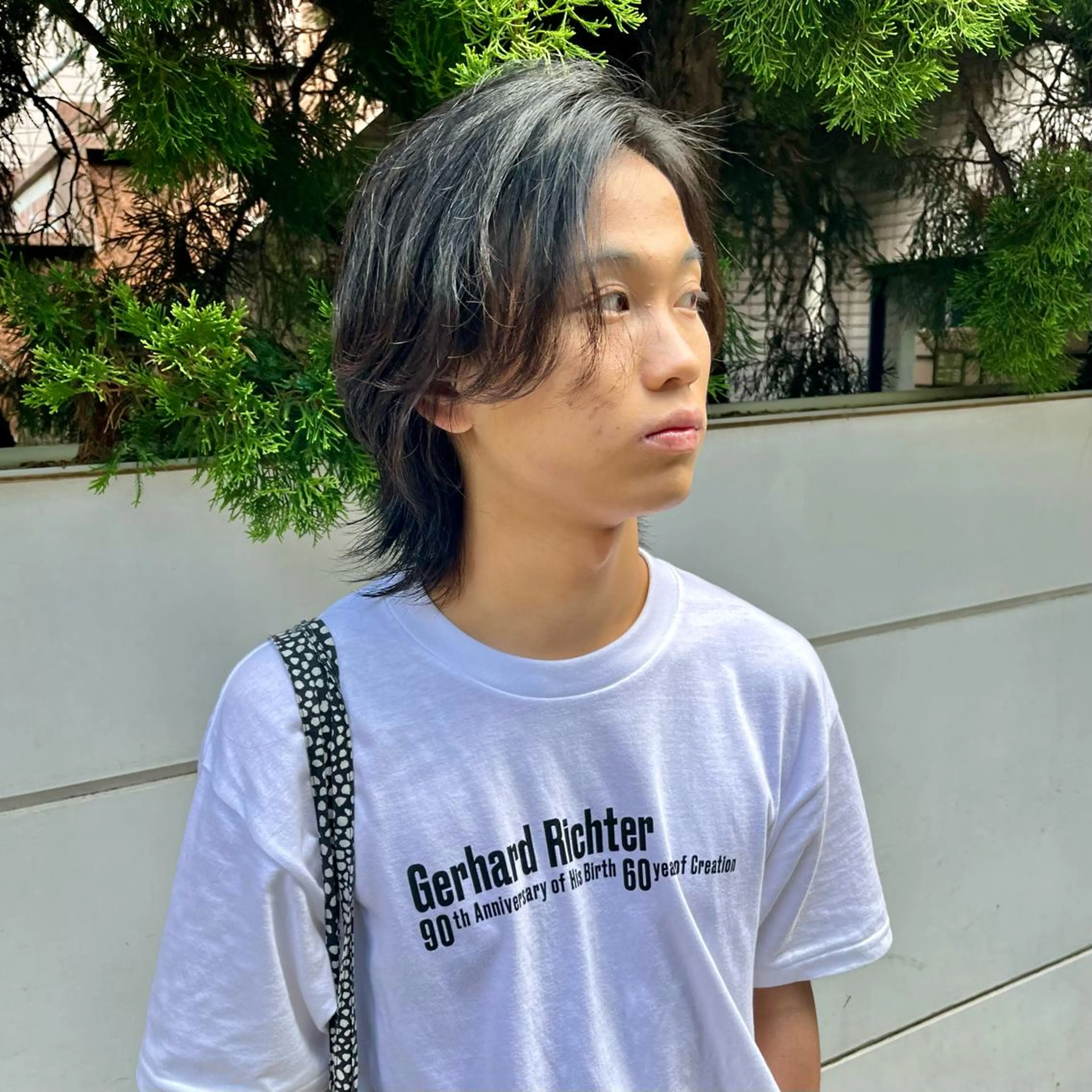 ミディアム パーマ メンズ カット パーマ トリートメント うるツヤハイトーン✨ /西川郁巳のヘアスタイル