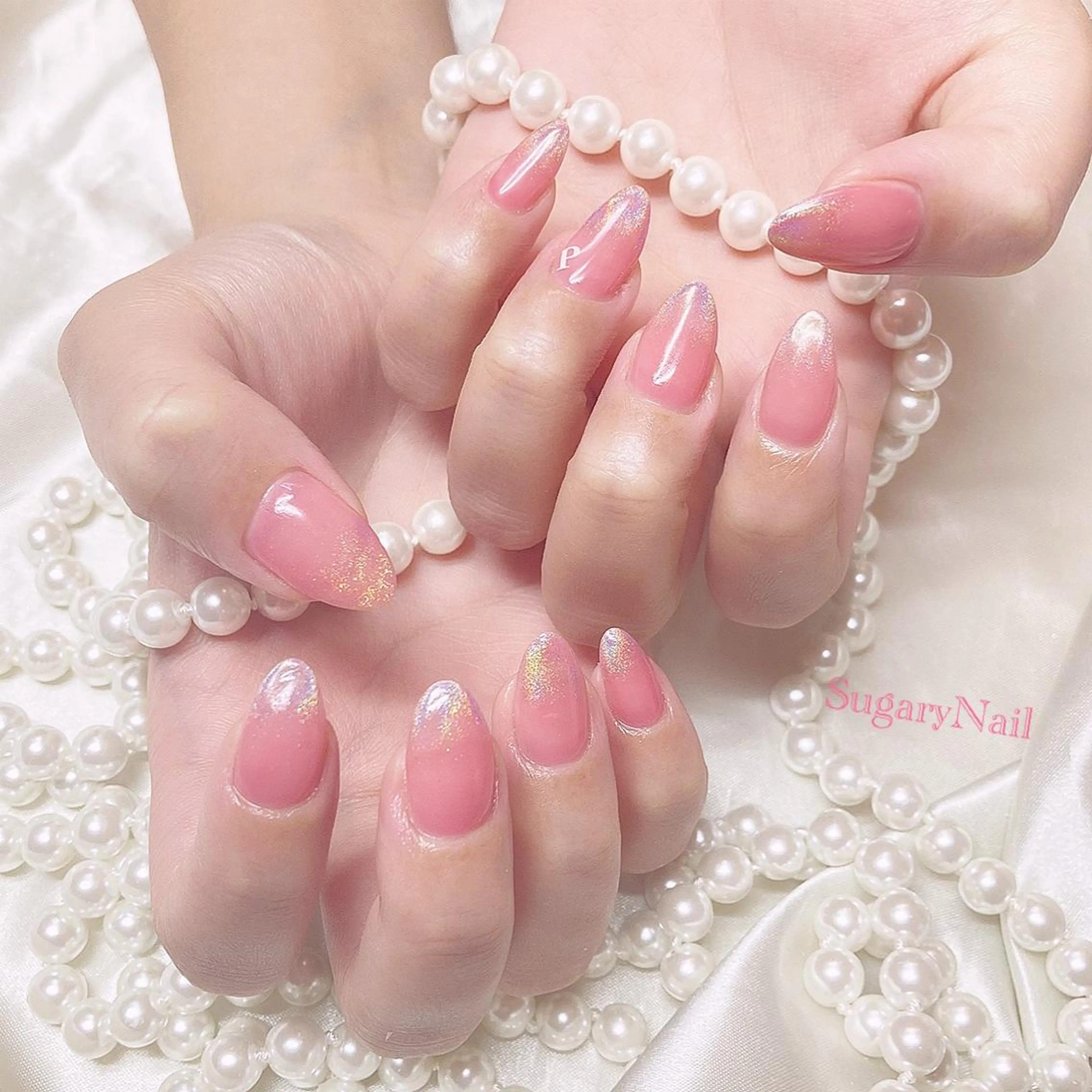 ネイル ミラーネイル ハンドネイル SugaryNail Rinaのネイルデザイン