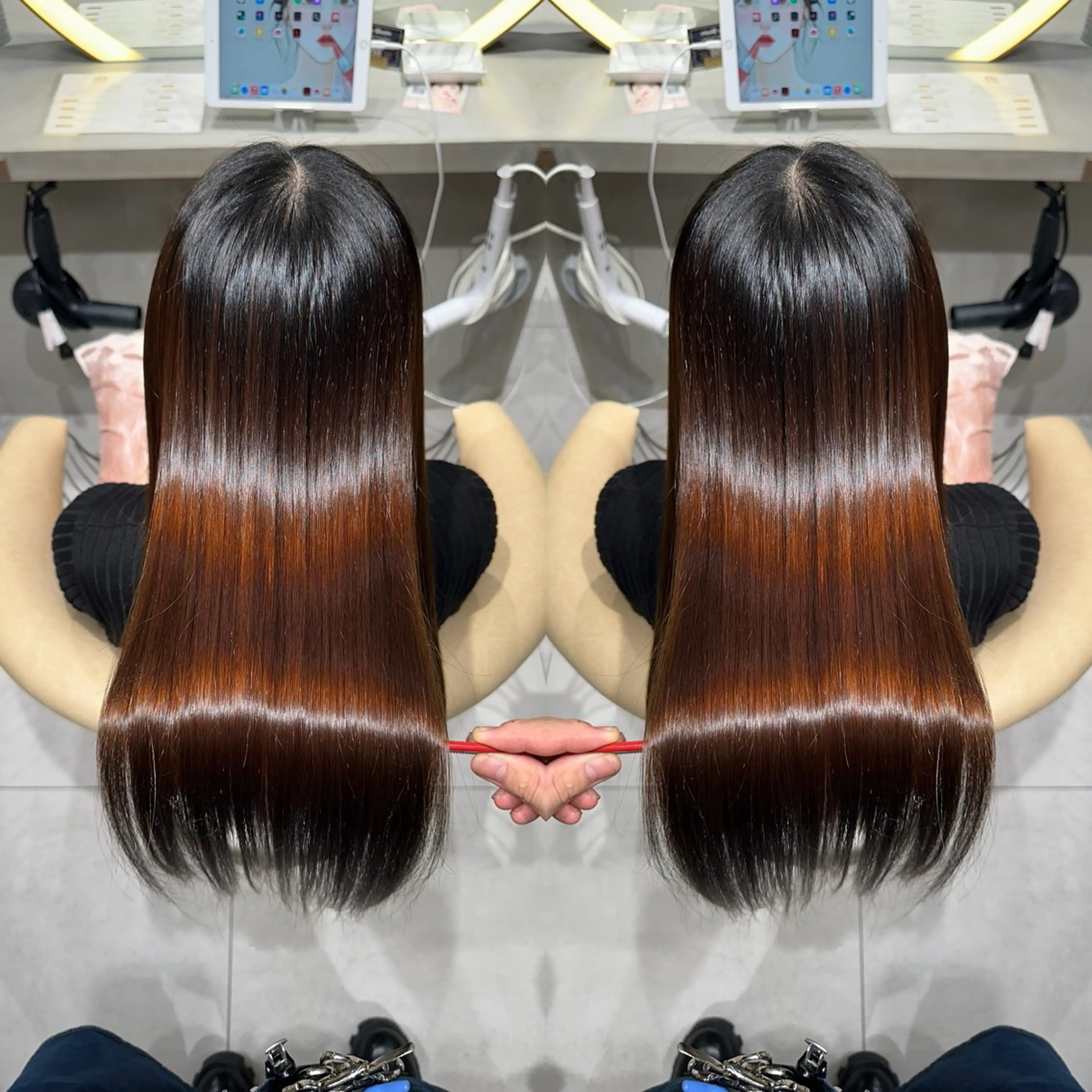 ロング 縮毛矯正 トリートメント ✨髪質改善特化✨副 店長椎葉信乃介のヘアスタイル