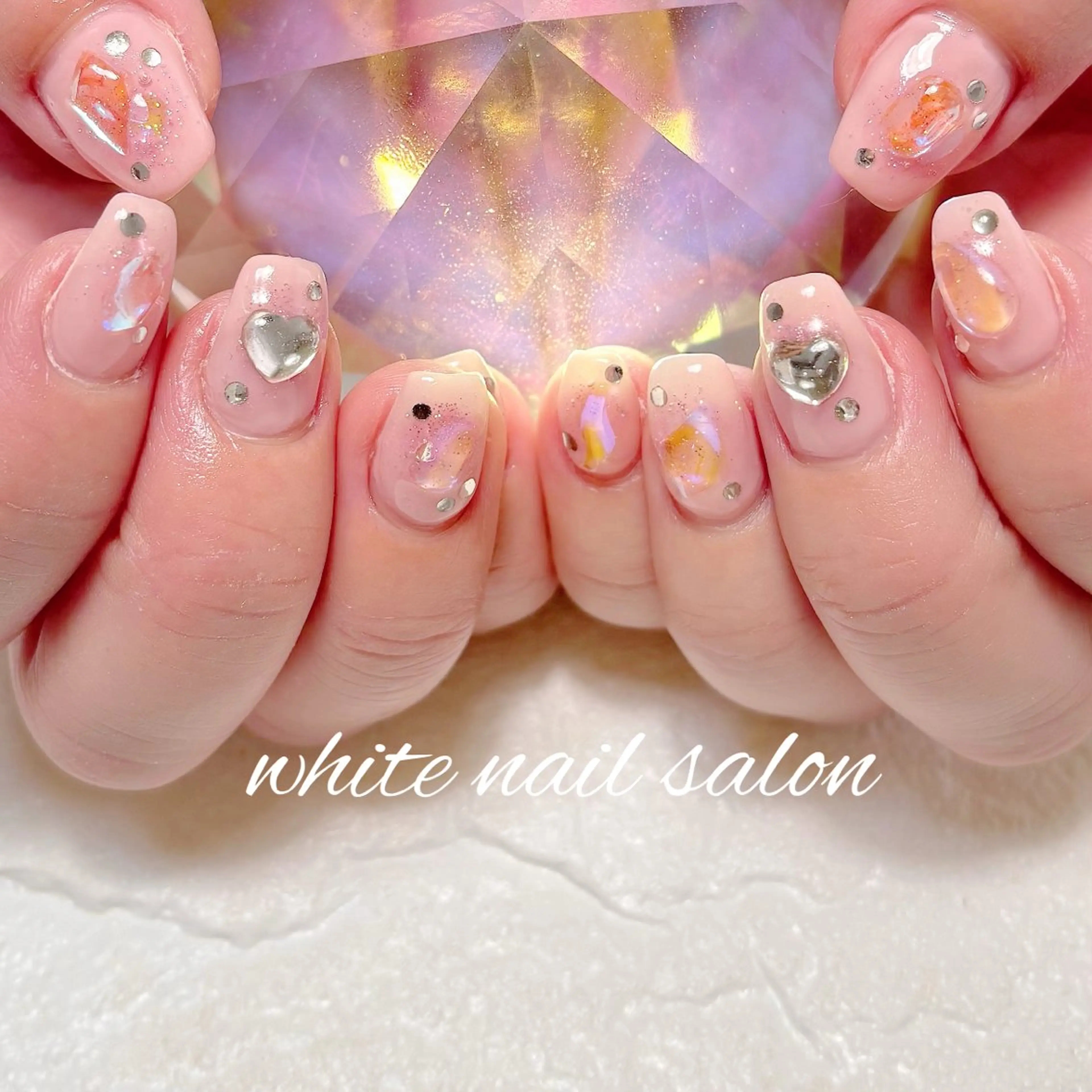 ネイル フットネイル ラメ(グリッター) ハンドネイル white nail salonのネイルデザイン