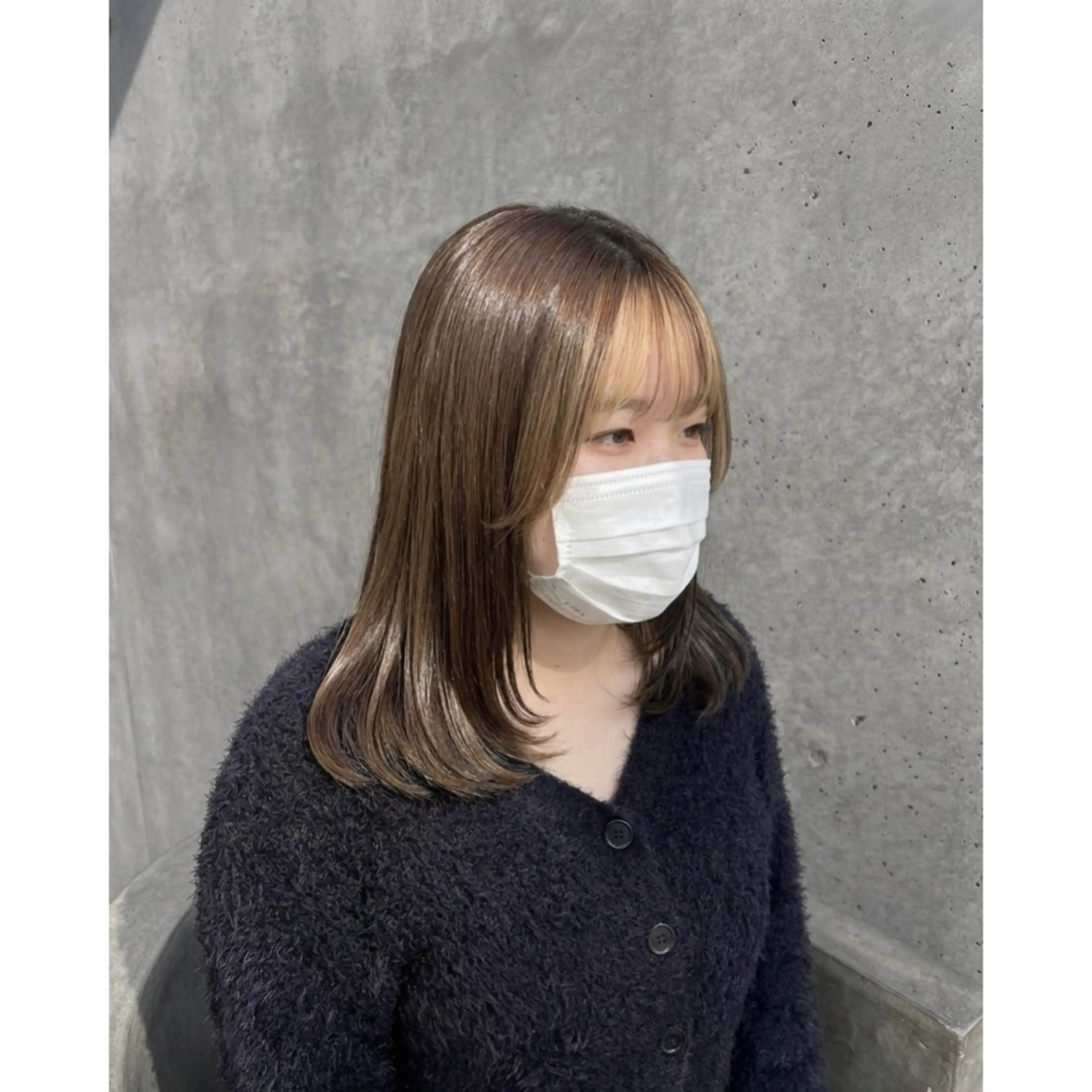 ミディアム 【こっくりカラー】 🤎Umi‪🤎のヘアスタイル