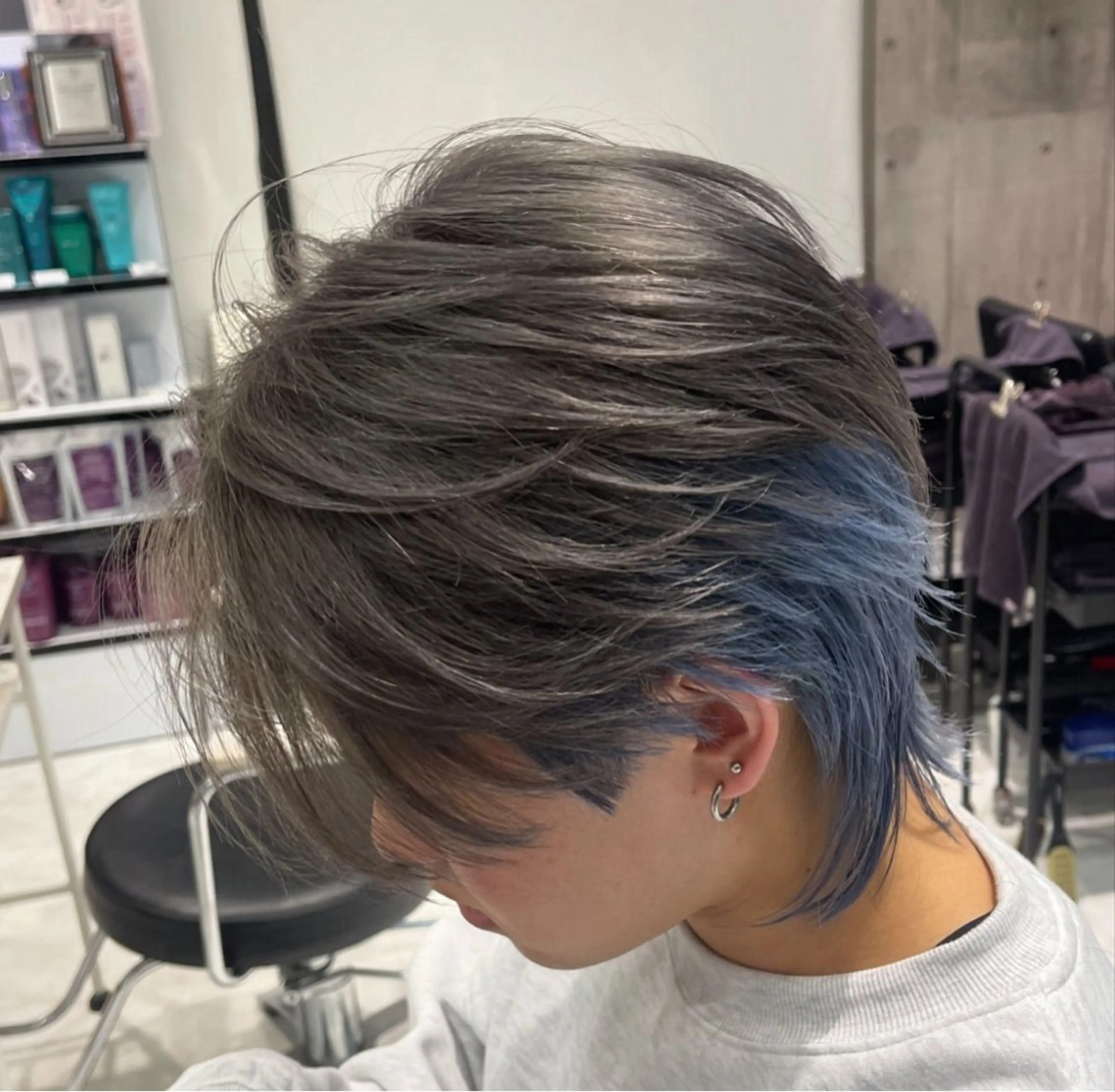カラー メンズ メンズブリーチ メンズパーマ ブリーチ メンズパーマ専門 /縦落ち/渋谷駅近のヘアスタイル