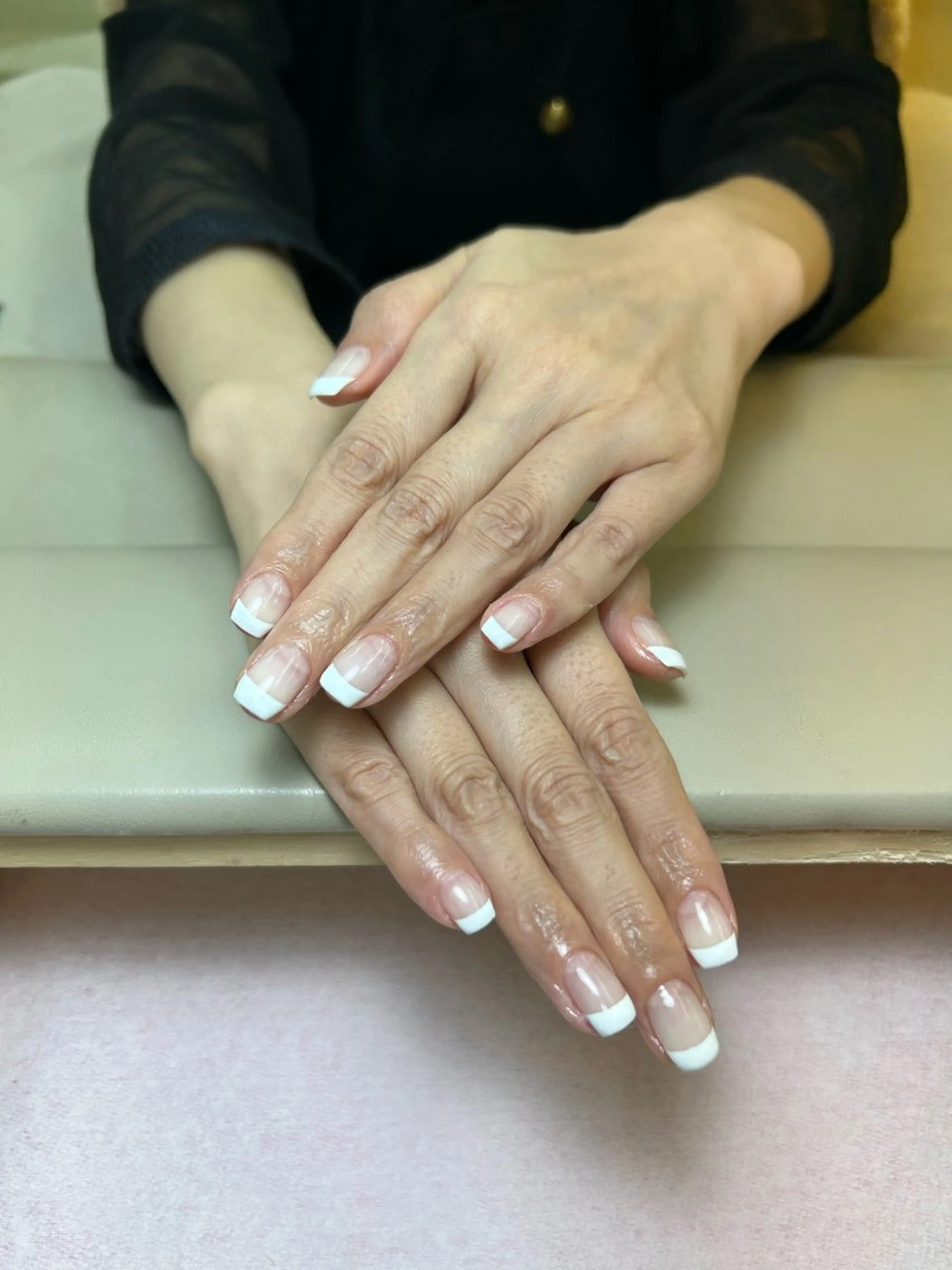 ネイル フレンチネイル ホワイト ハンドネイル July Nail _のネイルデザイン