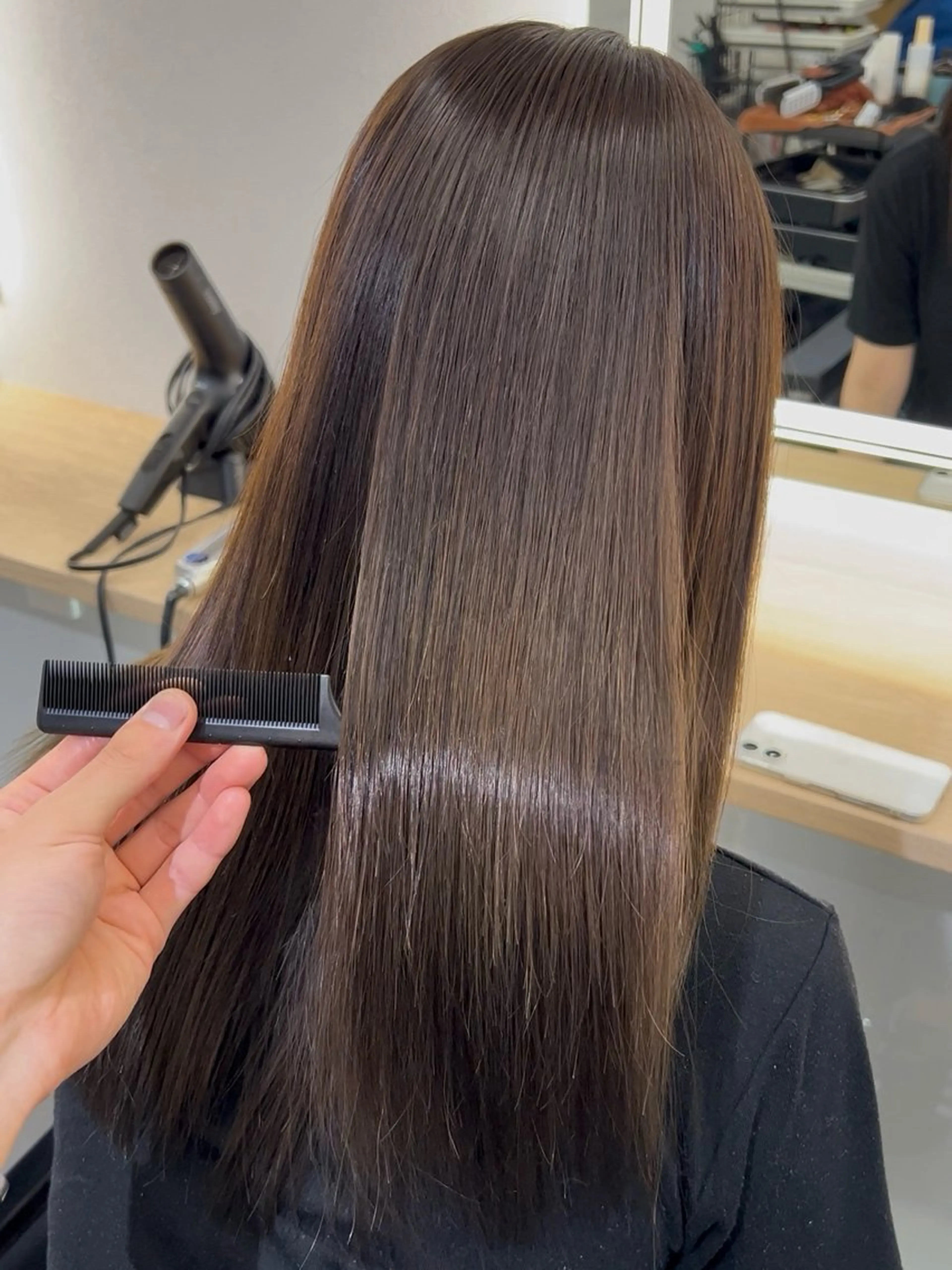 セミロング カット 縮毛矯正 レイヤー/髪質改善 SOA大槻 純也のヘアスタイル