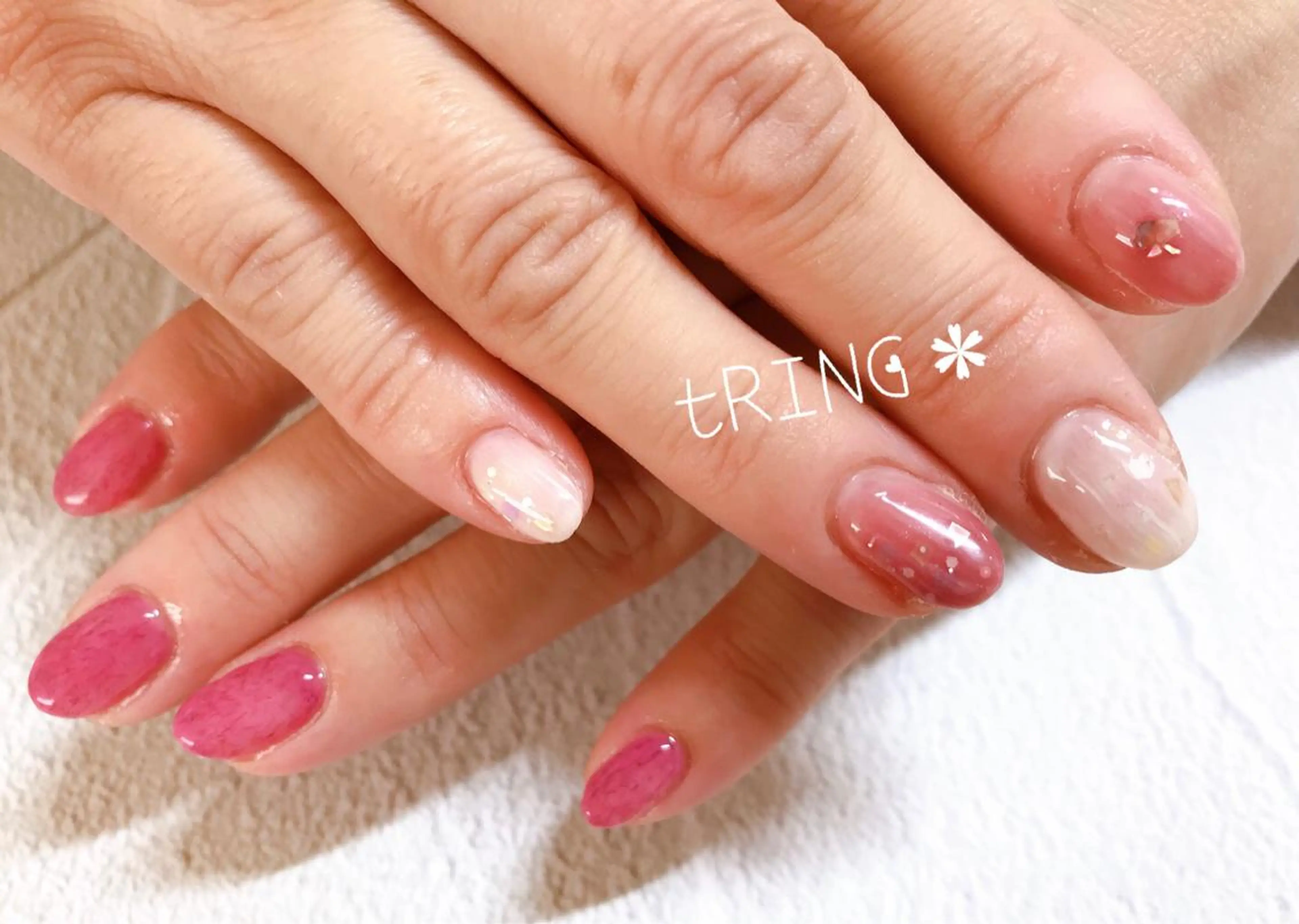 ネイル ハンドネイル tRING＊ しいの木台のネイルデザイン