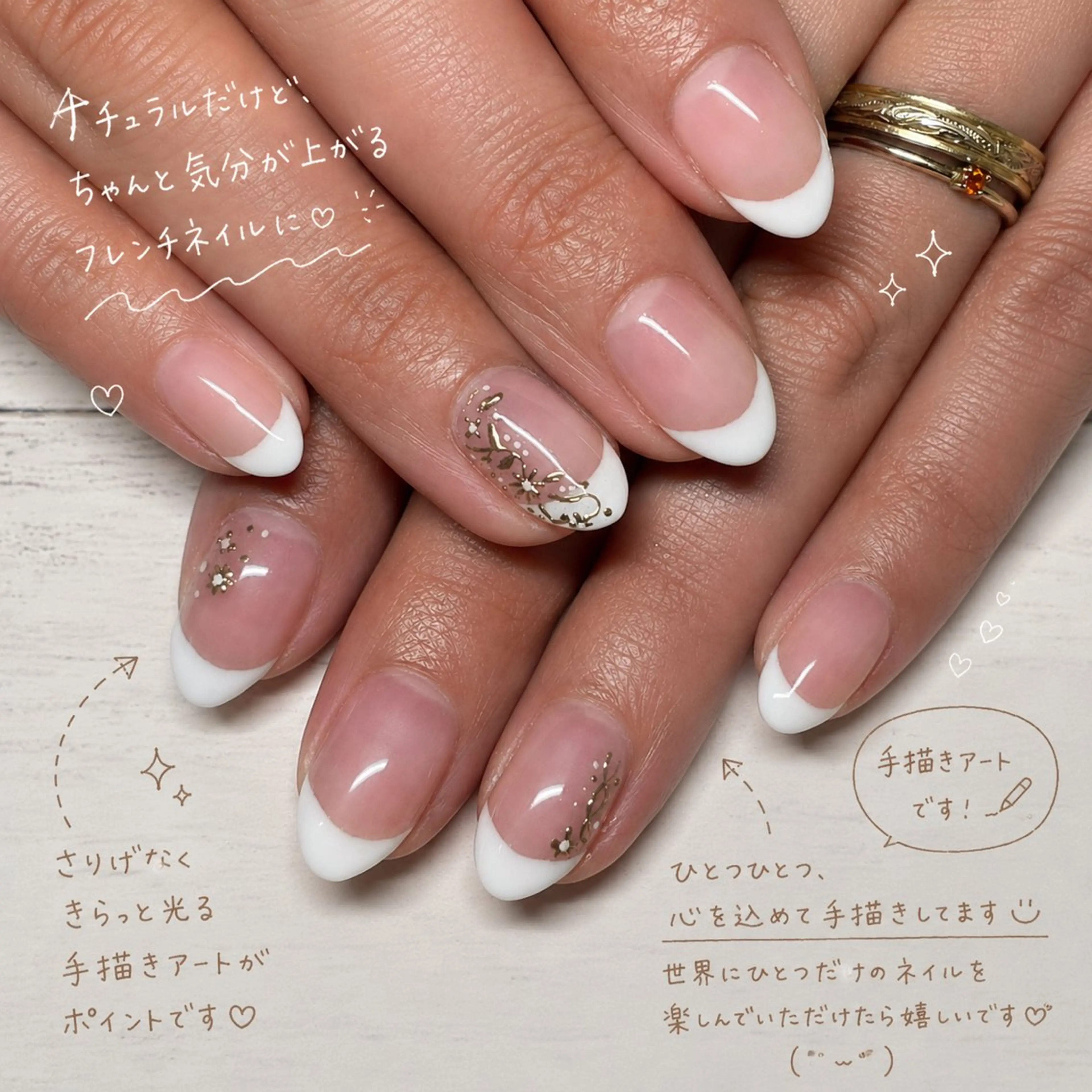ネイル ハンドネイル ハンドケア Natsumi 𓂃𓈒𓏸𓍯のネイルデザイン