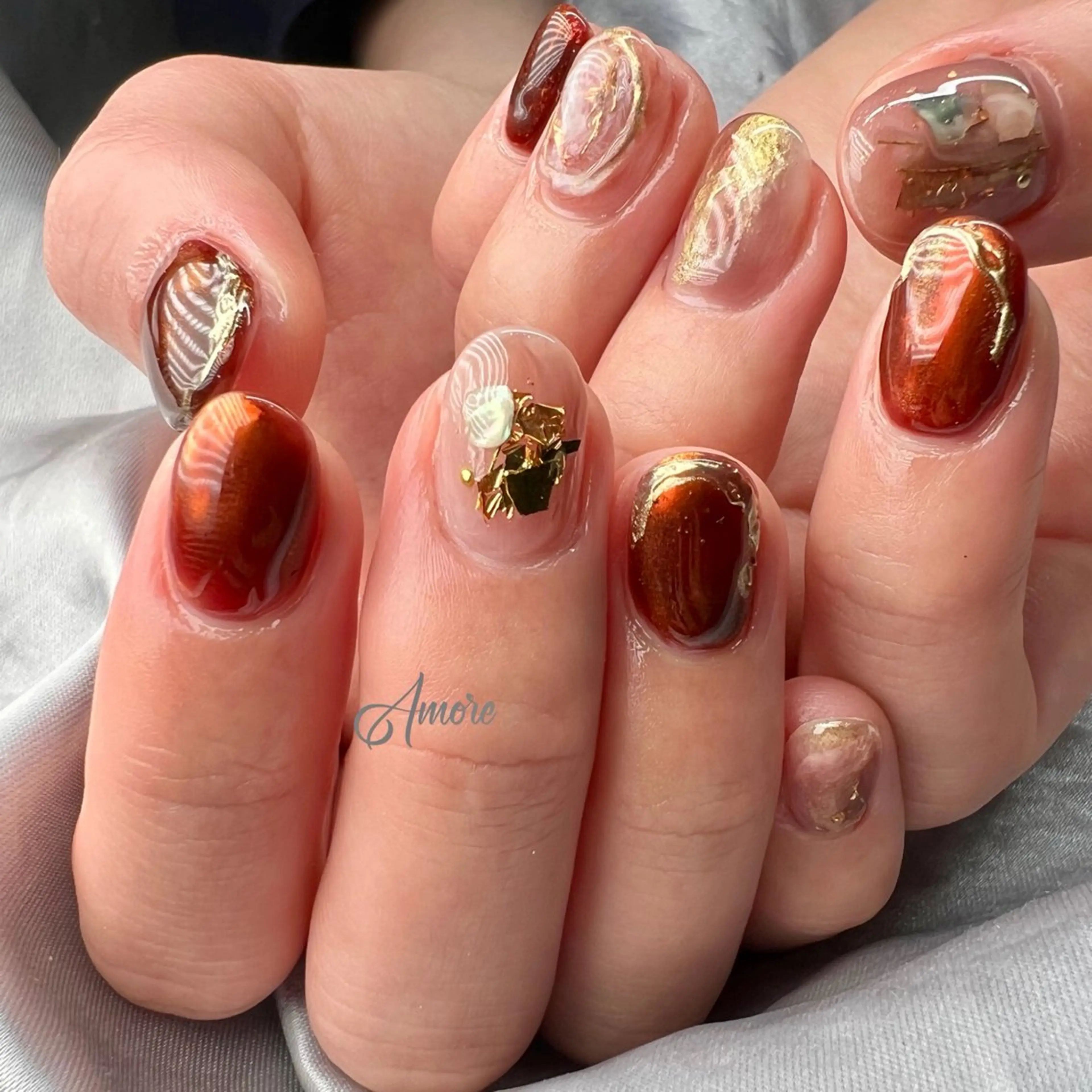 ネイル ジェルネイル キラキラネイル 韓国ネイル パラジェル 冬ネイル You kyehwaのネイルデザイン