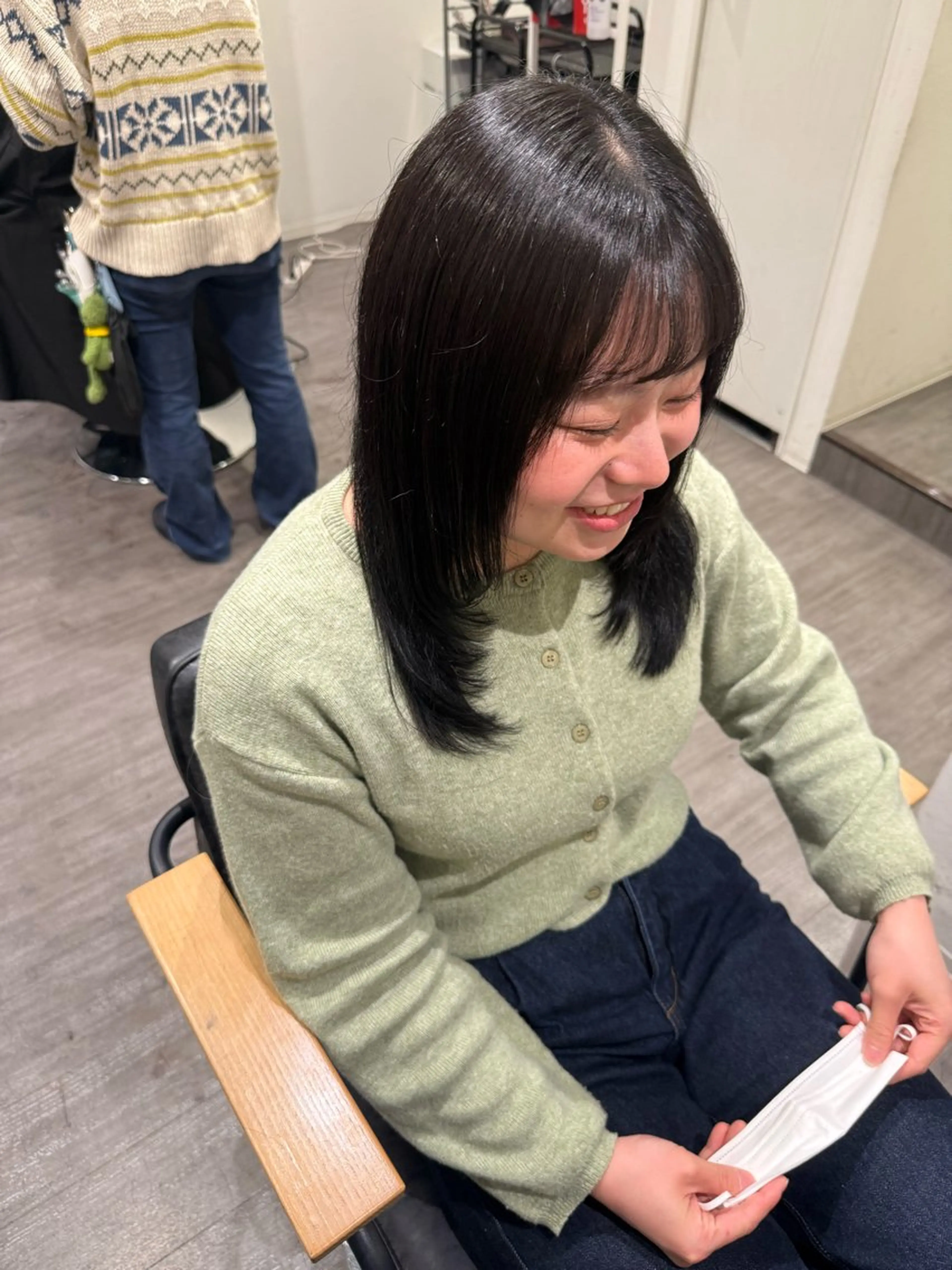 ミディアム カラー カット ヘアカラー トリートメント 艶髪レイヤー上田 紗也🇰🇷💗のヘアスタイル