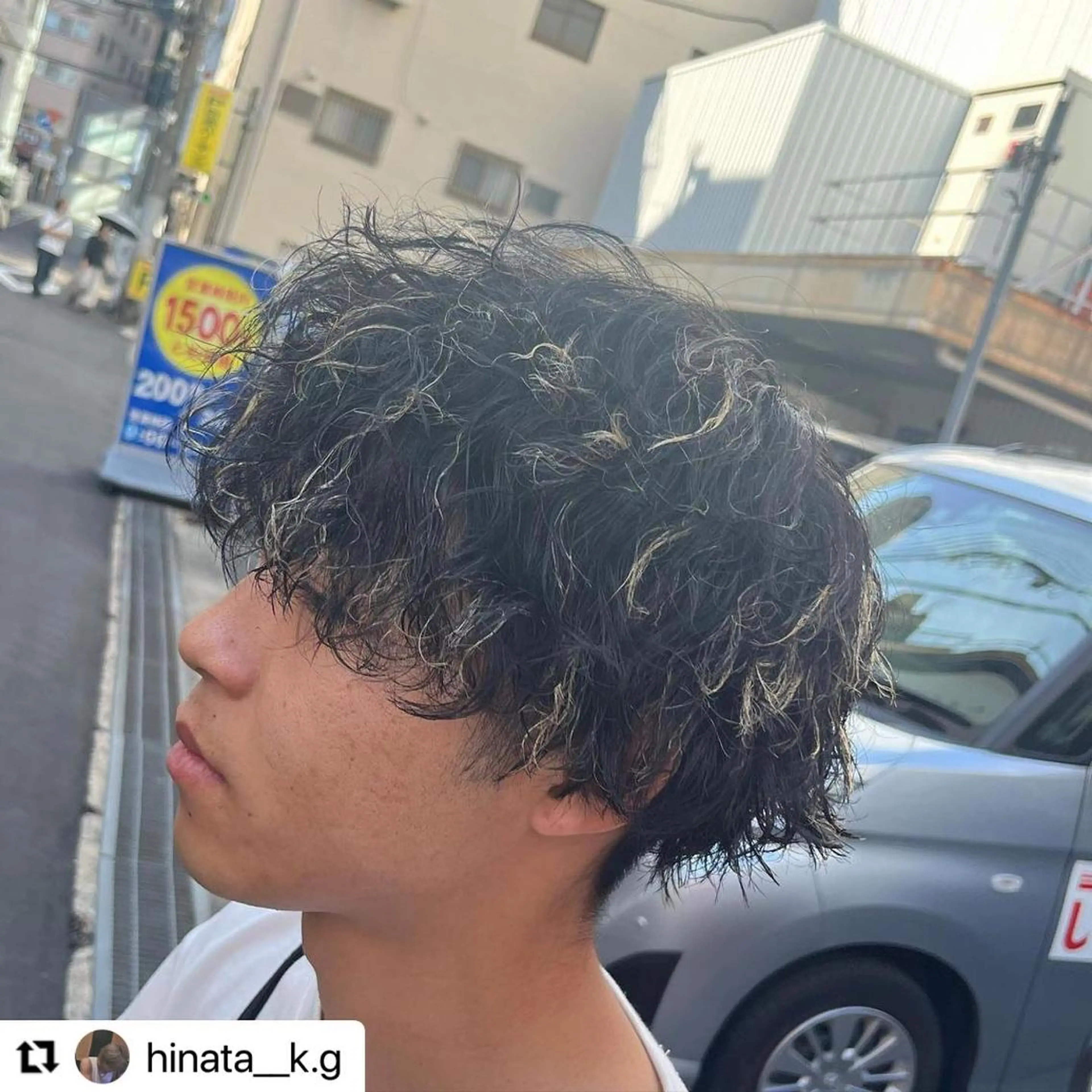 ショート カラー パーマ メンズ マッシュ メンズパーマ プードルパーマ メンズウルフカット ショートヘア 🩷Eny terrace🩷のヘアスタイル