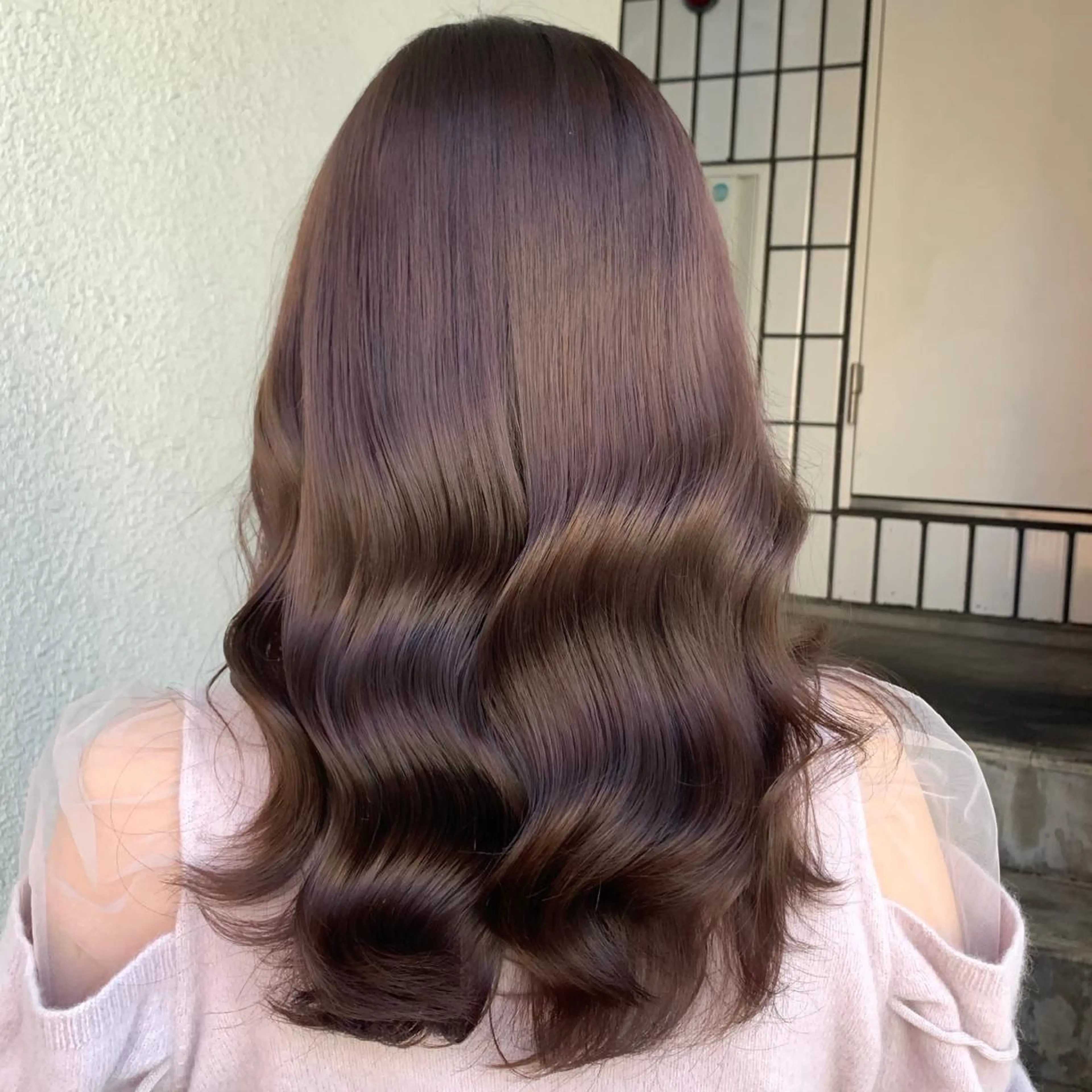 セミロング カラー ✨️美髪矯正×似合わ せ艶カラー✨藤田透のヘアスタイル