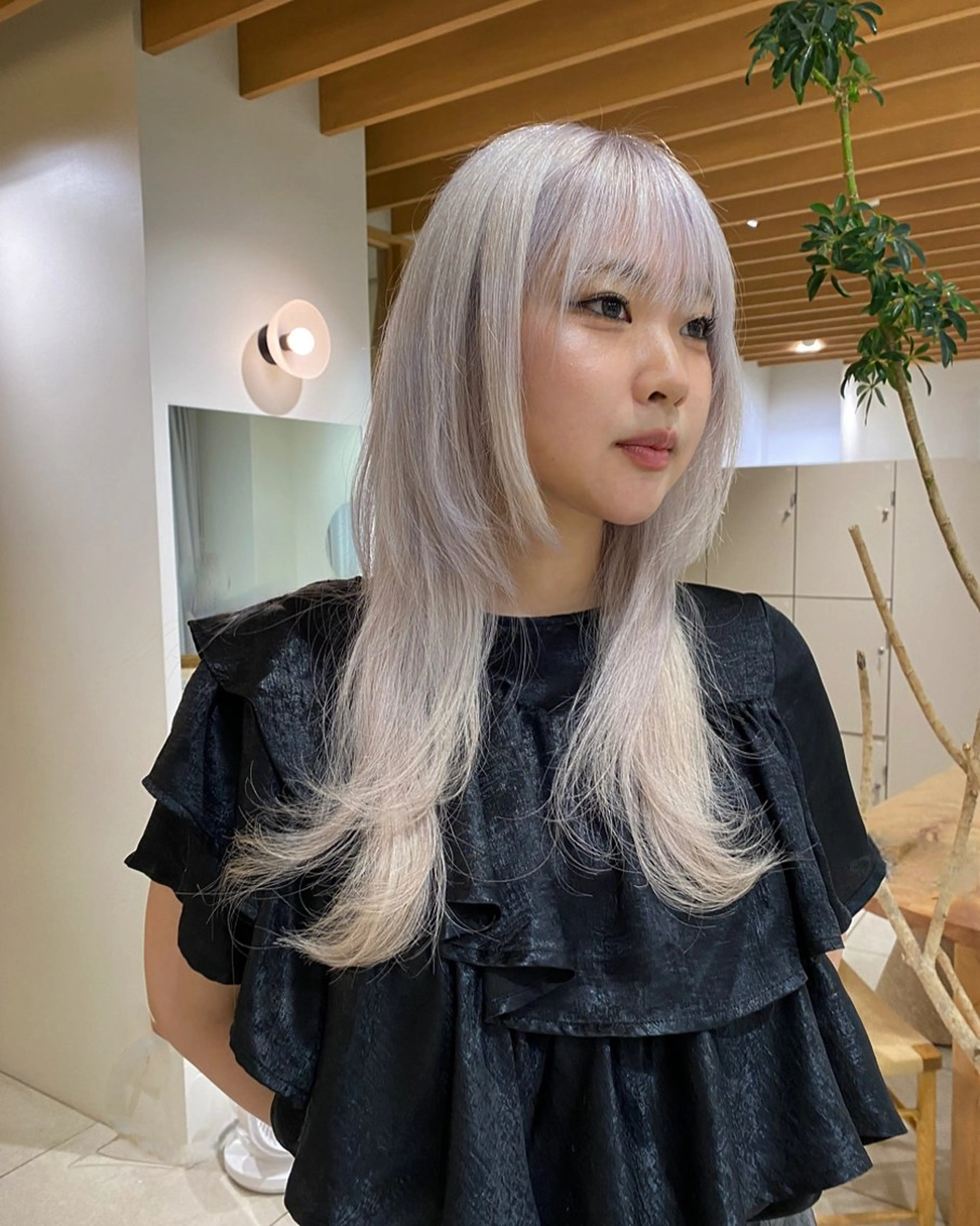 ロング カラー 似合わせカットカラー りおなのヘアスタイル
