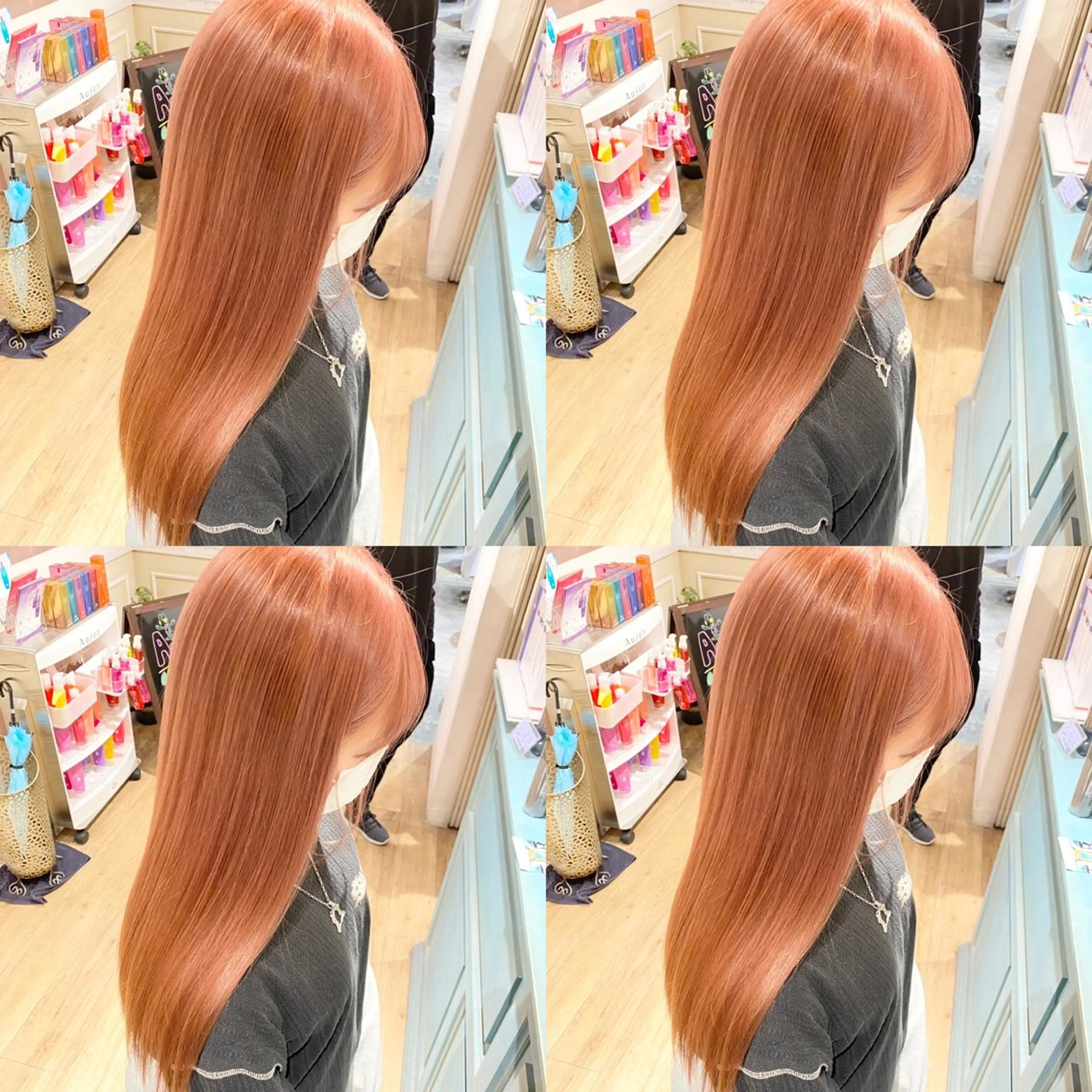 ロング カラー オレンジ 髪質改善 店長✨髪質改善✖️ 透明感カラー／純大のヘアスタイル