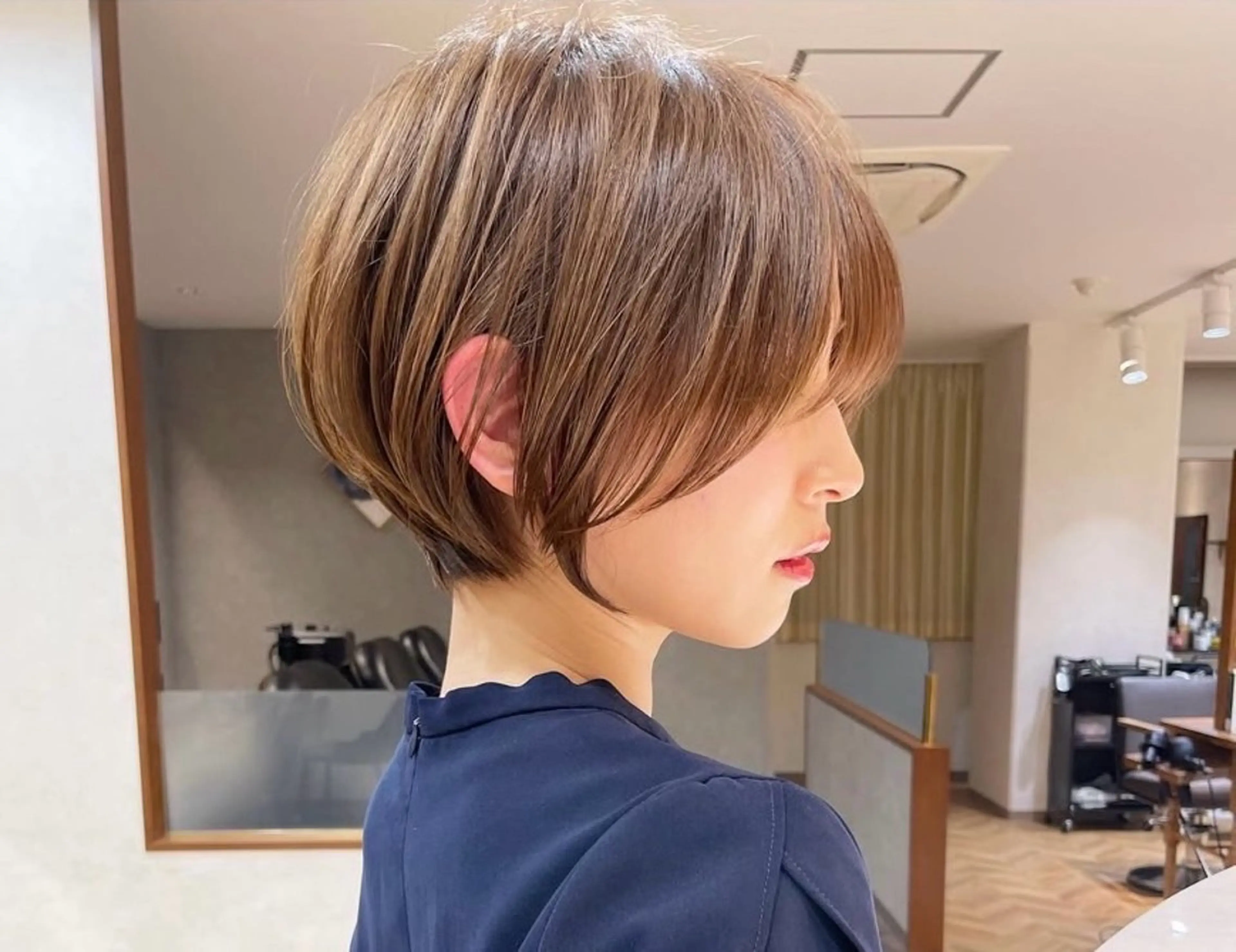 ショート ショートヘア 縮毛矯正 ウメダナオヤ/ くびれヘア✨のヘアスタイル