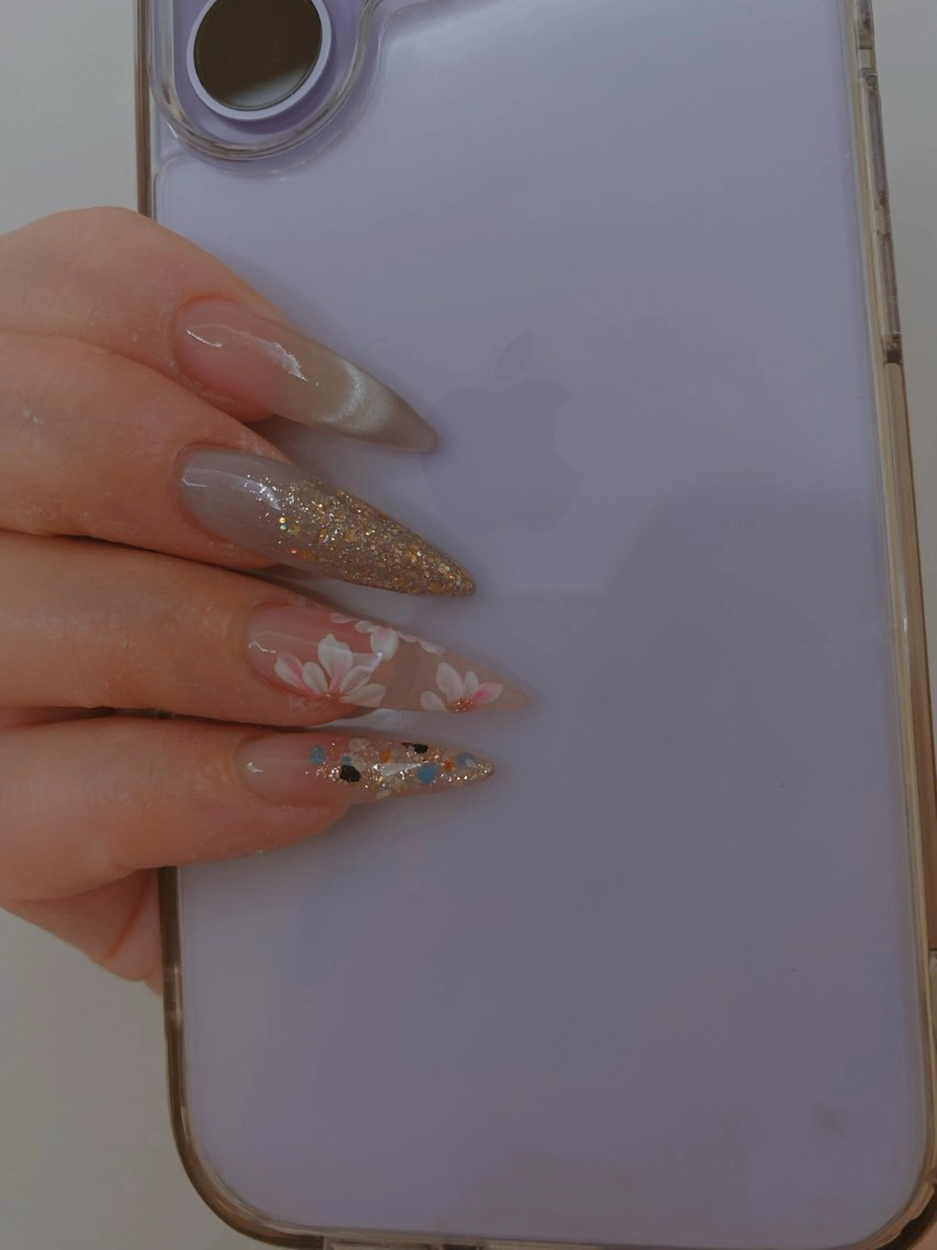 ネイル チークネイル 桜ネイル 長さ出し フットネイル フレンチネイル ビューティー ネイルのネイルデザイン