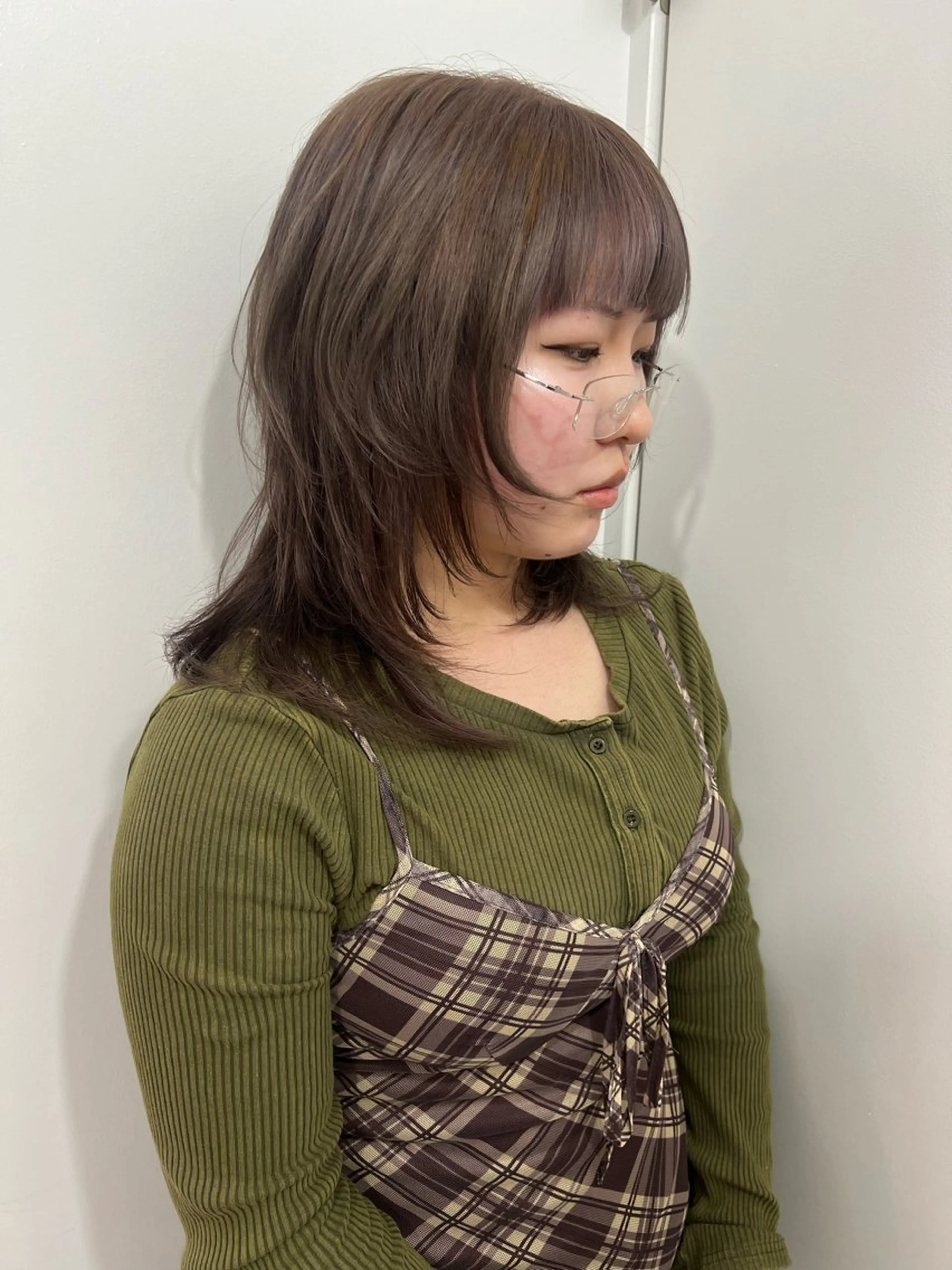 セミロング カット ヘアカラー トリートメント 💥ウルフカット デザインあんな💥のヘアスタイル