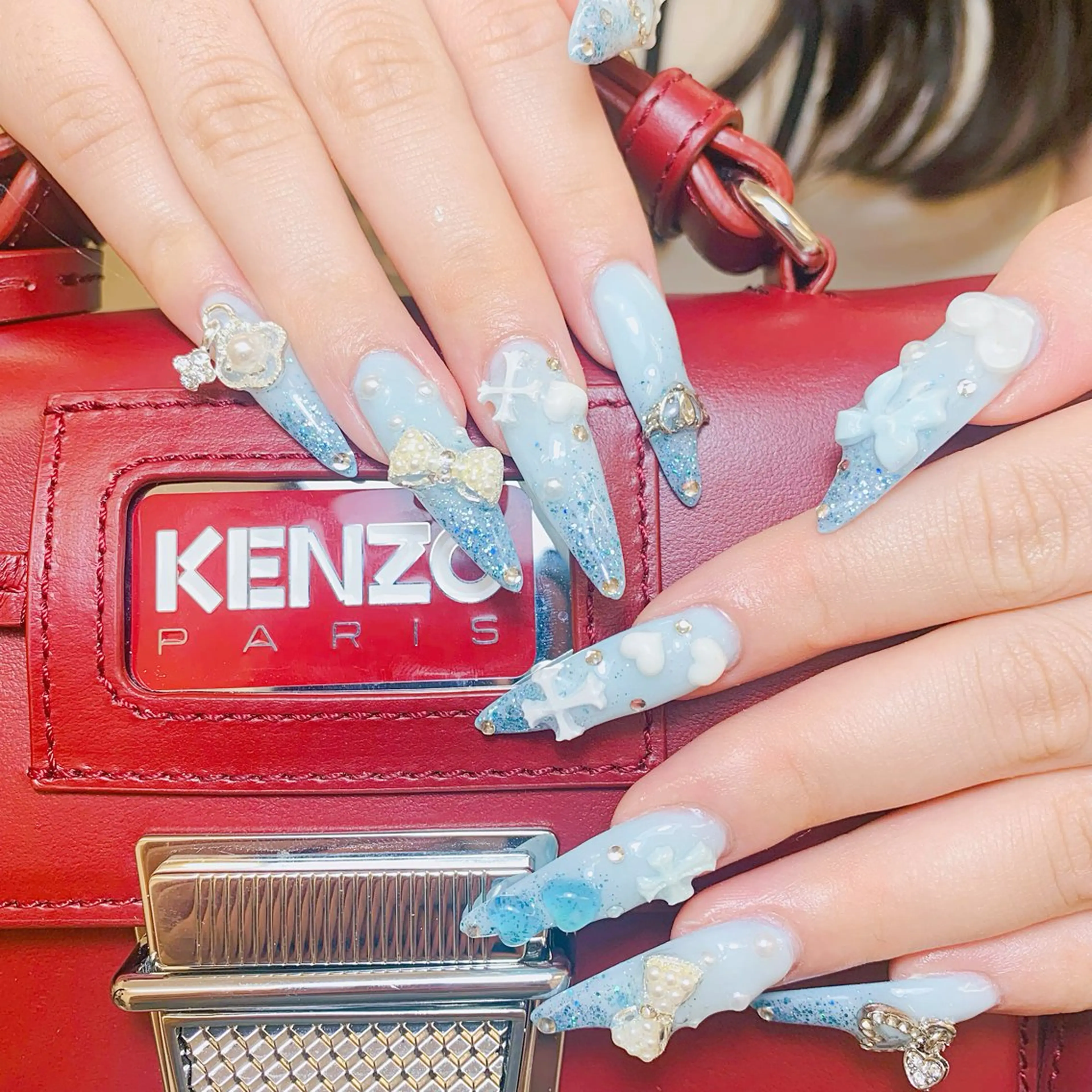 ネイル チークネイル 長さ出し フラッシュネイル フレンチネイル グラデーション ハンドネイル AN NAIL SALONのネイルデザイン