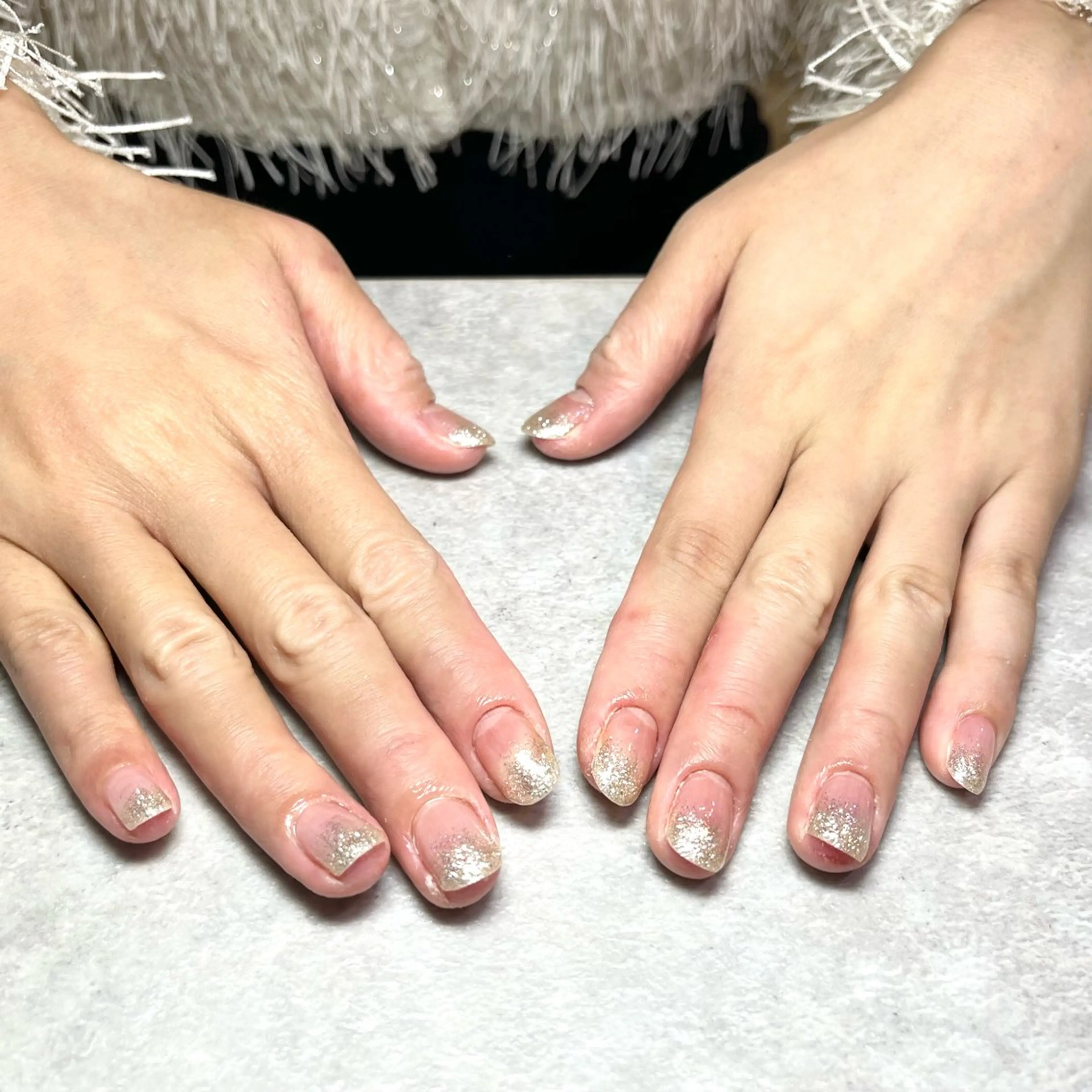ネイル ラメ(グリッター) ラメグラデーション 🌻Sunrich Fuka🌻のネイルデザイン