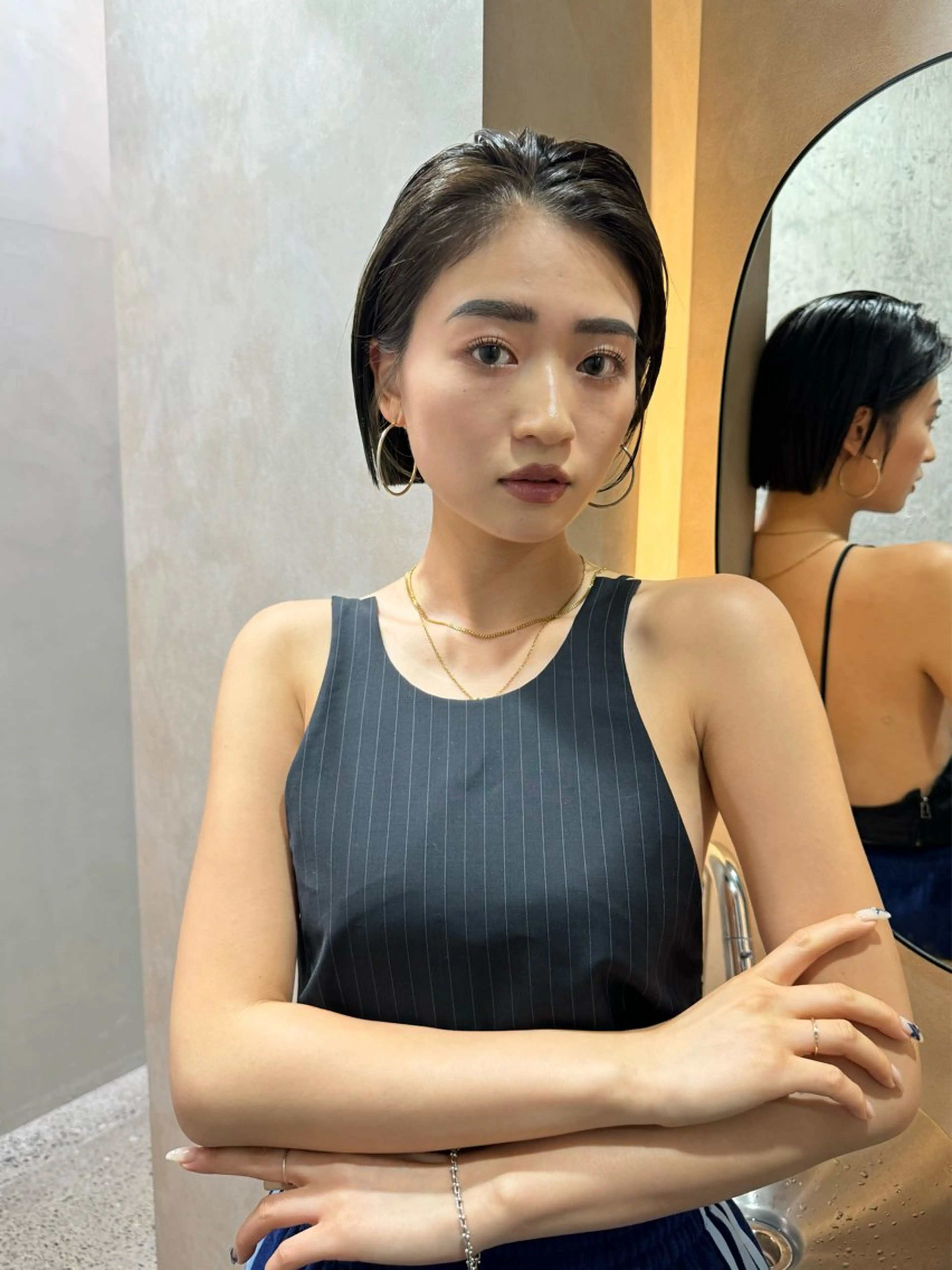 ショート カラー ボブ ayaka/暖色 /ニュアンスボブのヘアスタイル