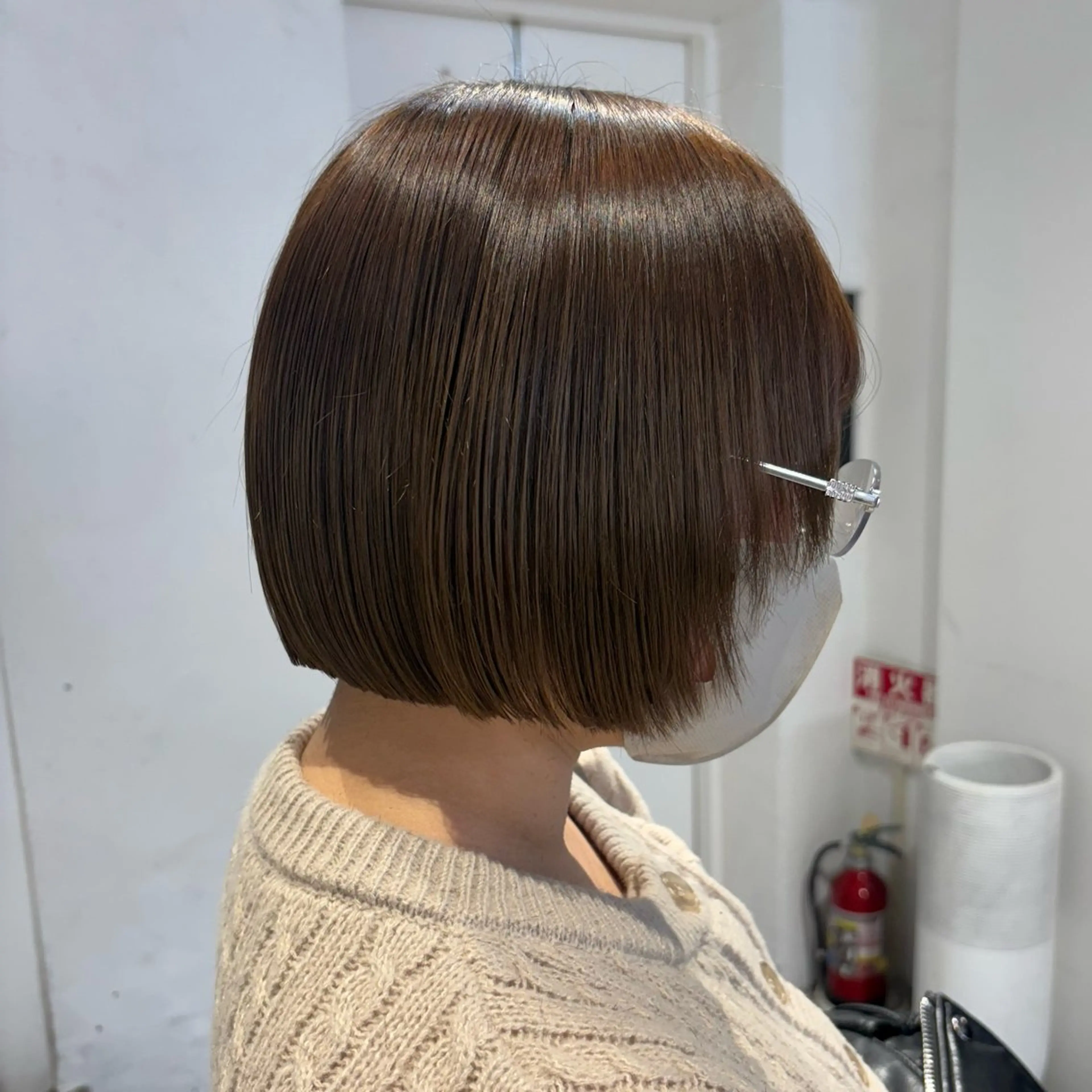 ショート ボブ カット 透明感カラー/レイヤ ーカットりこ🤎🫧のヘアスタイル