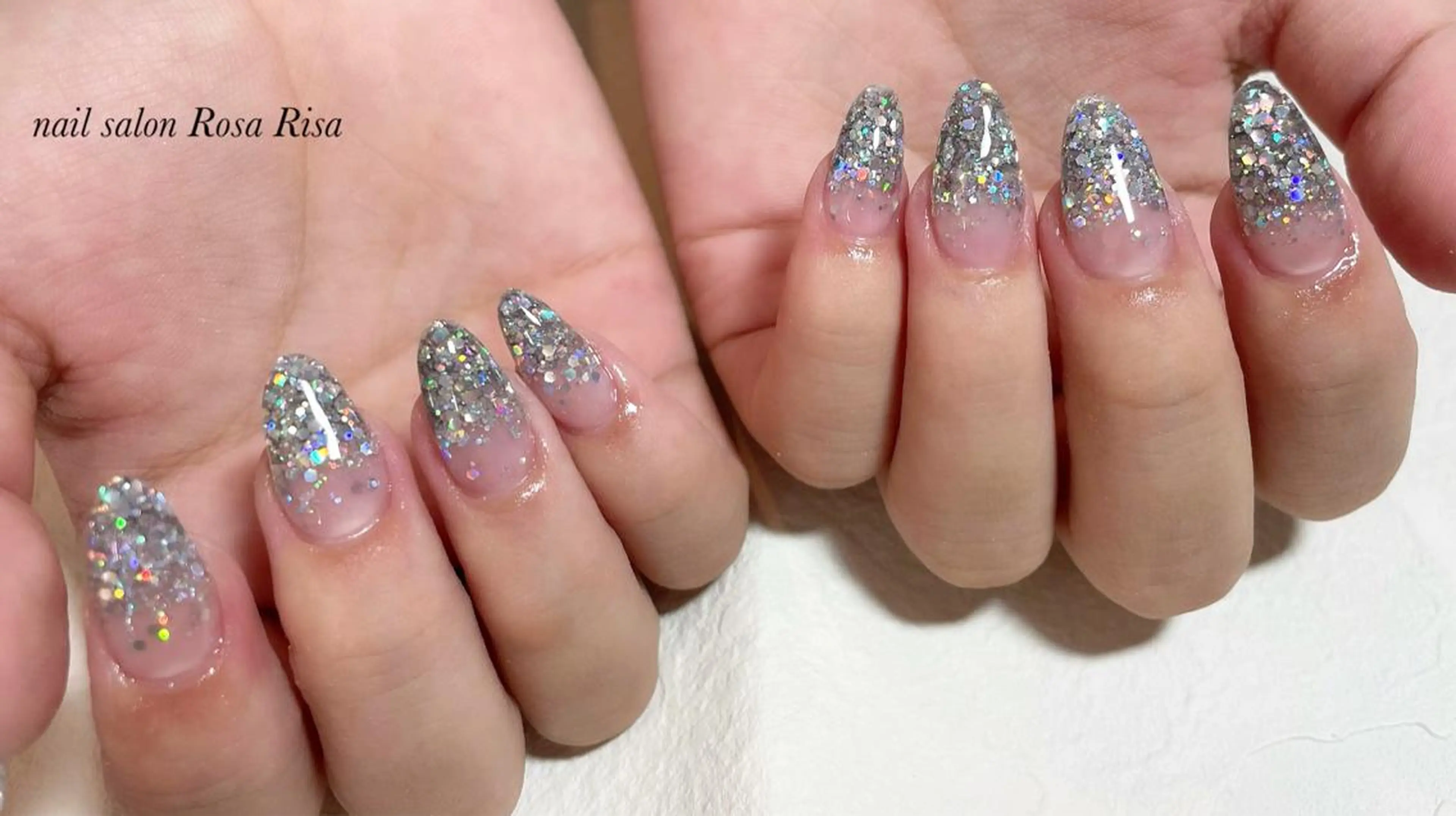 《オフあり》セール✨キラキラ🌟スカルプチュア 長さ出し　ラメグラデーションの写真