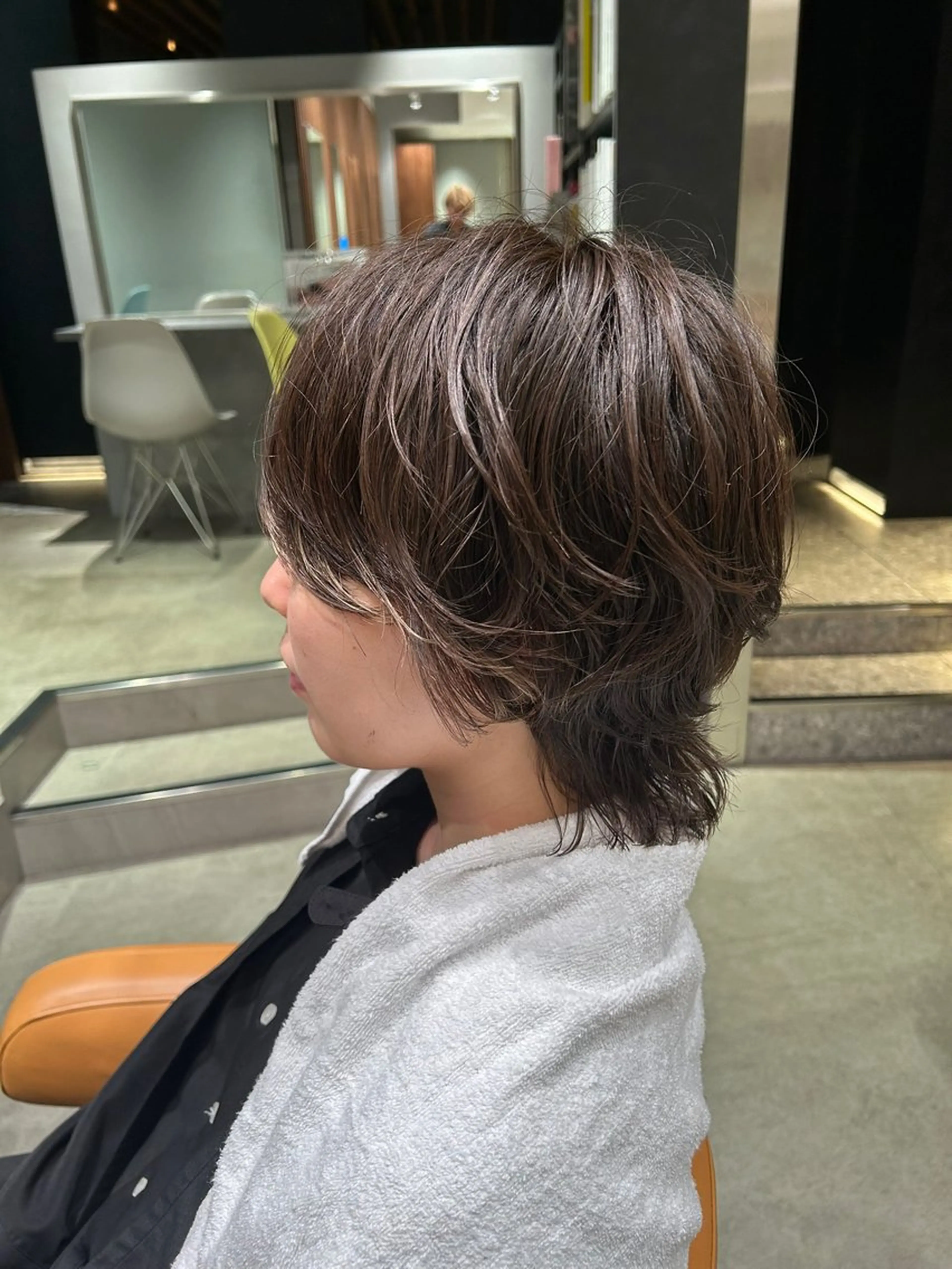 ショート パーマ カット パーマ トリートメント 金田 駿之介のヘアスタイル