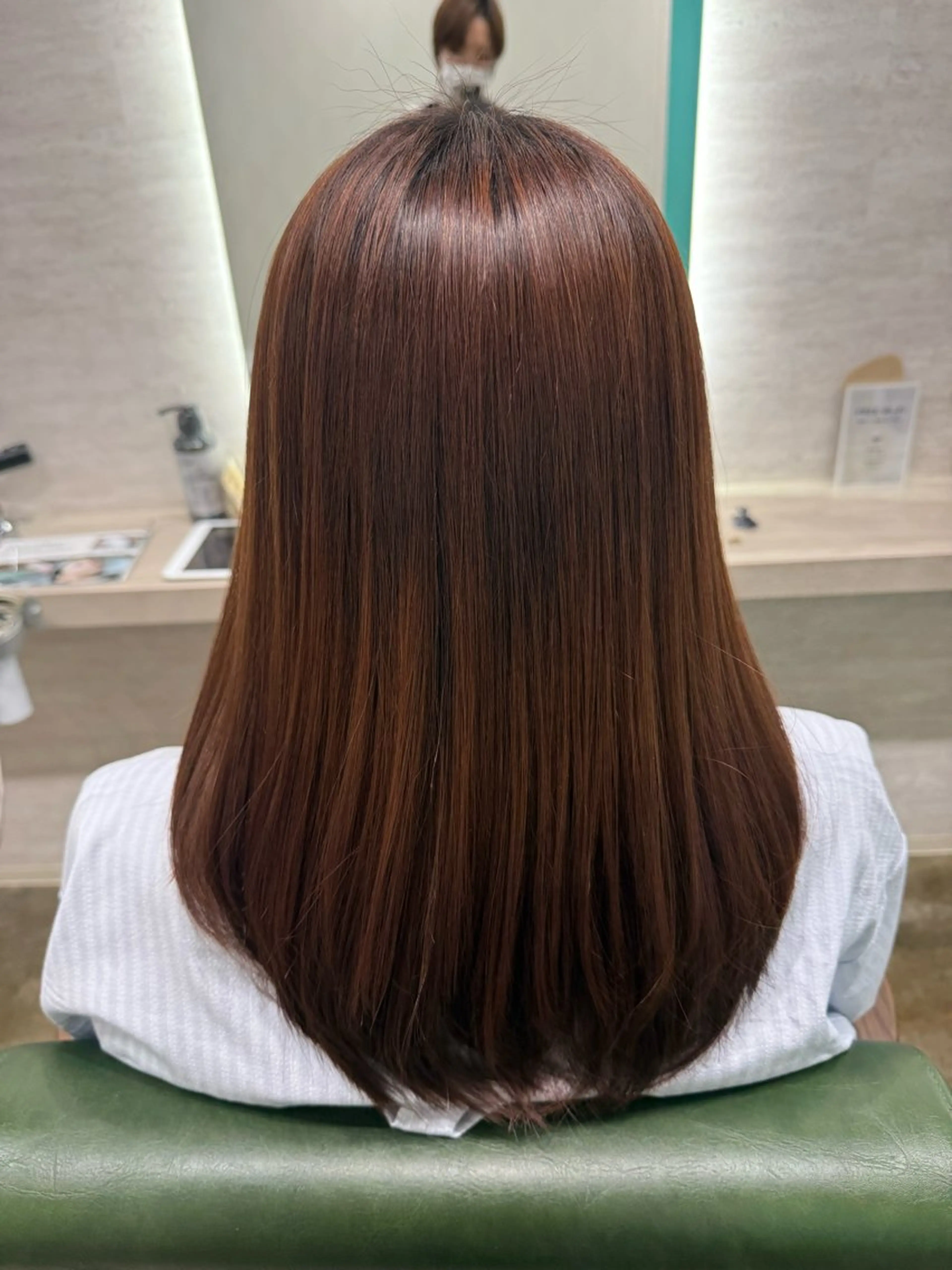 ミディアム カラー カット ヘアカラー トリートメント ヘッドスパ 縮毛矯正/ /関内/あべももこのヘアスタイル