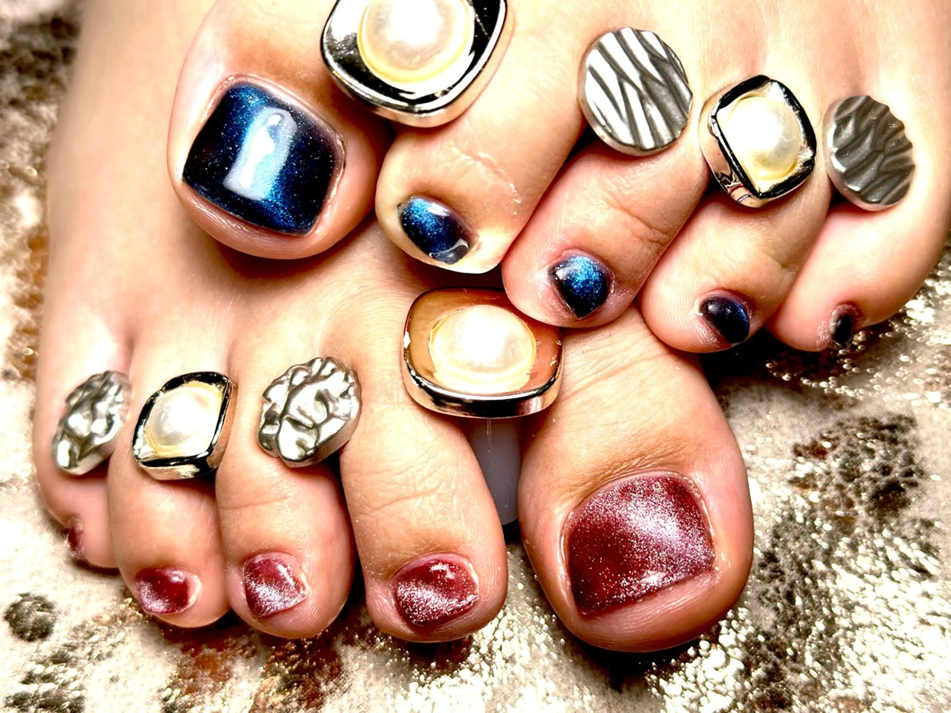 【ご新規様】フットネイルワンカラー、グラデーション（オフなし）の写真