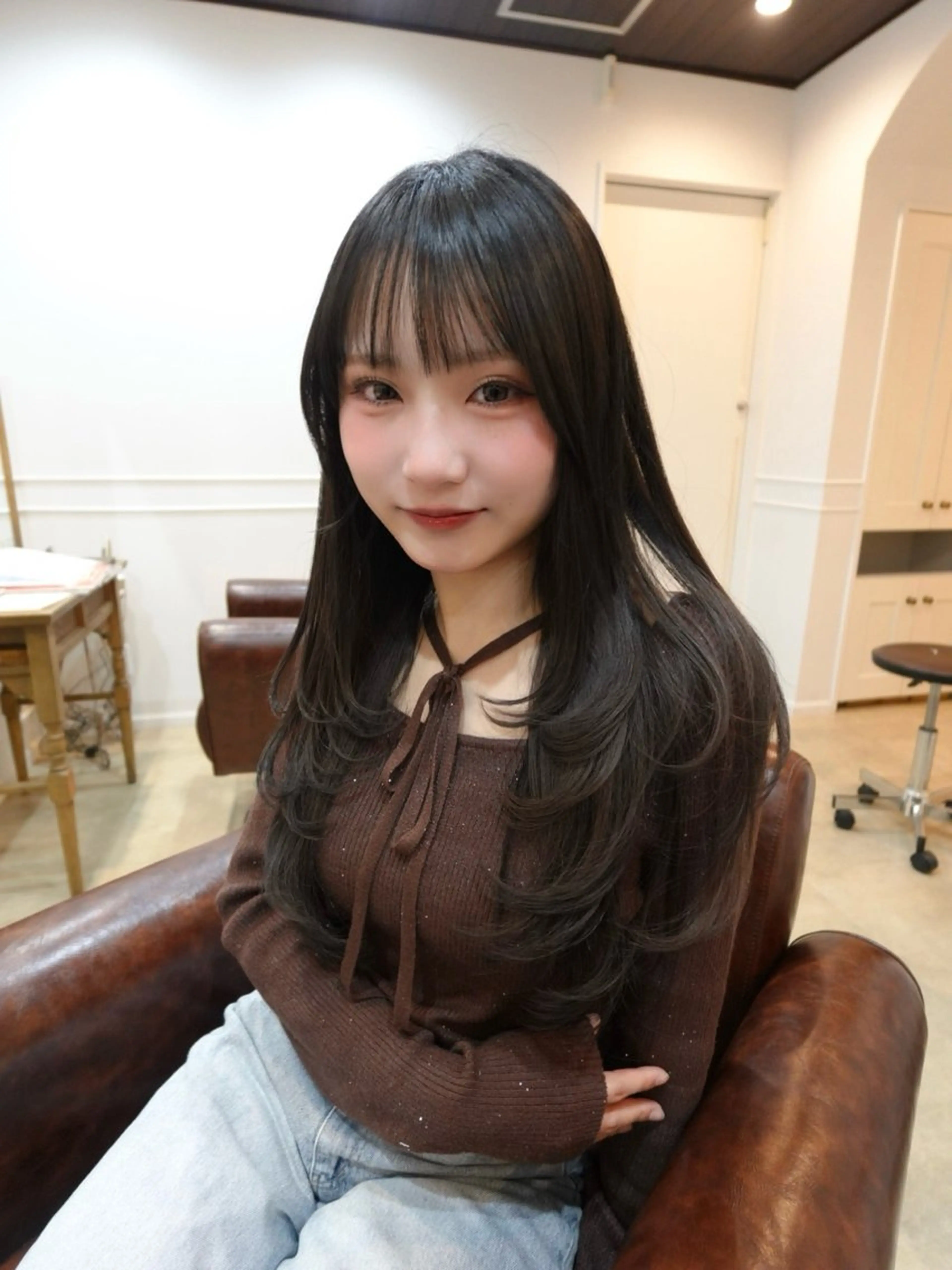 盛れる顔周りcut＋透明感color＋シャンプーブローの写真