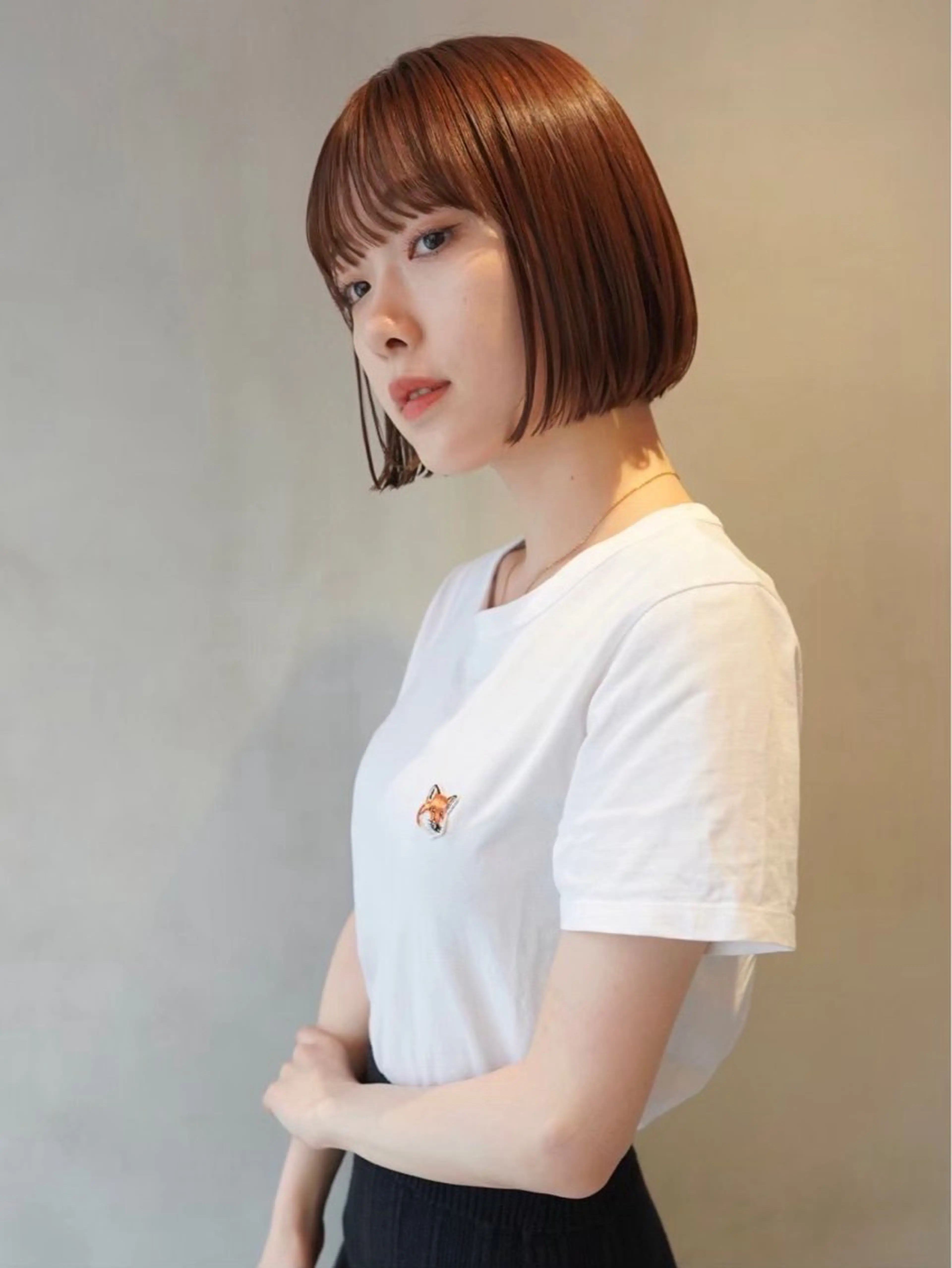 ショート カット 切りっぱなしボブ/ 艶カラー/綾莉のヘアスタイル