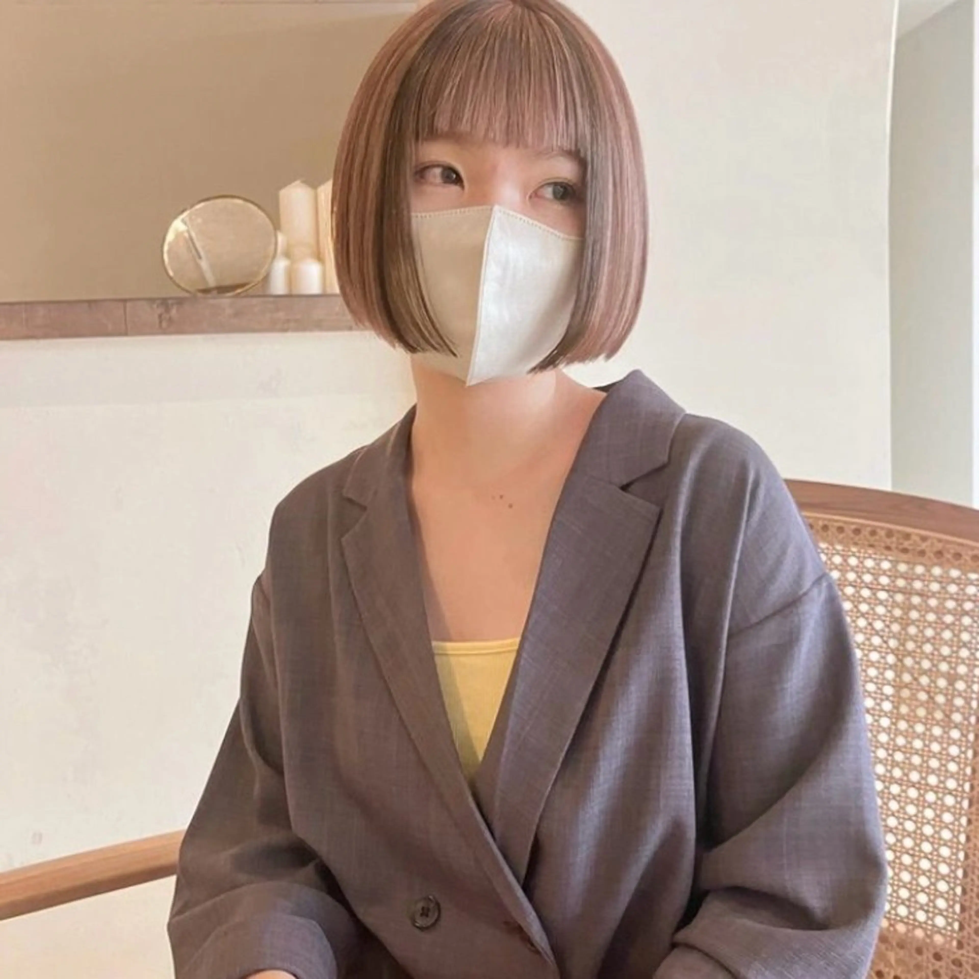 ミディアム カラー 🌱大人ハイトーン RENのヘアスタイル