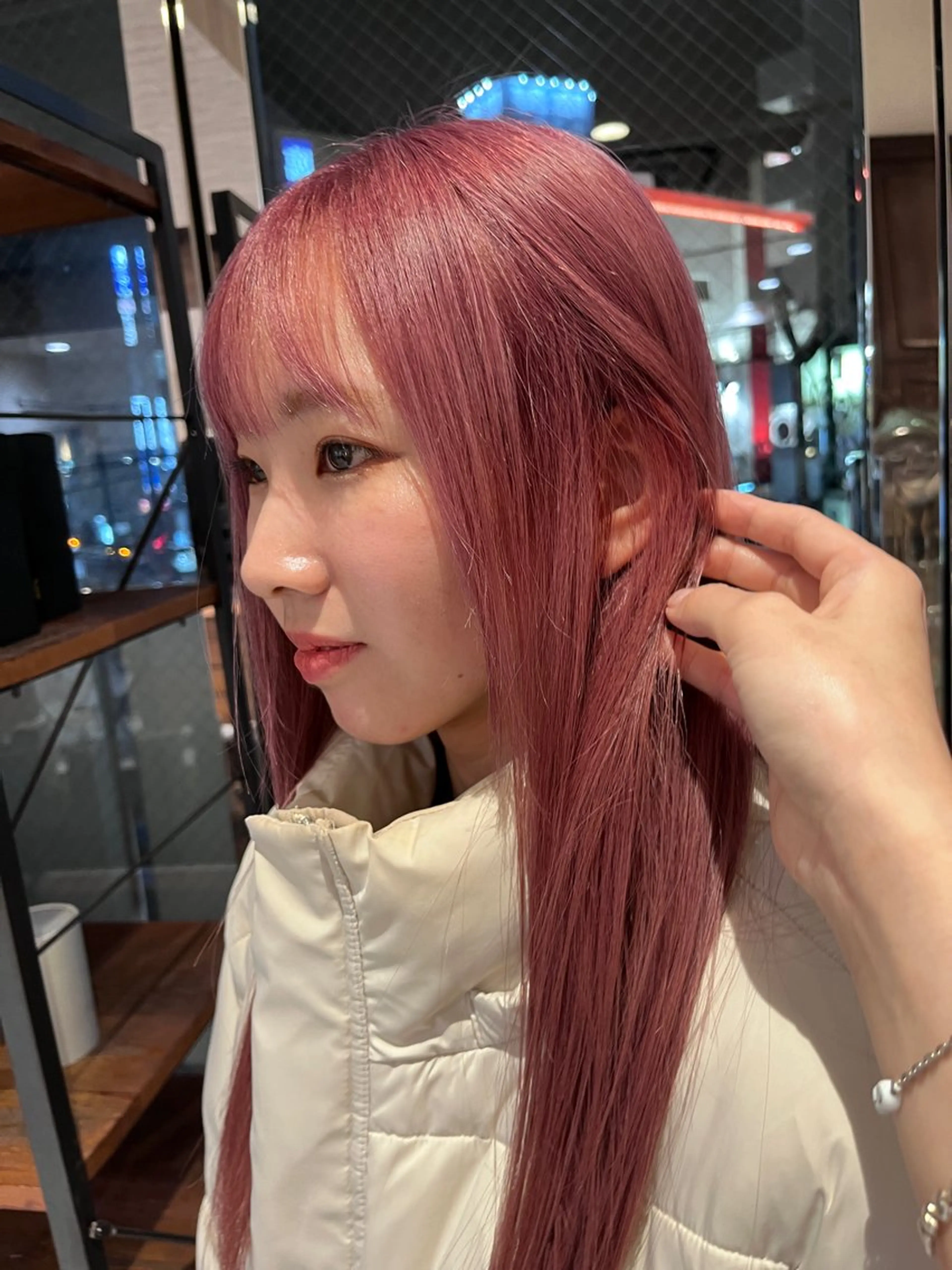 ロング カット ヘアカラー トリートメント Vicky オリーブ メンズカジュアルのヘアスタイル