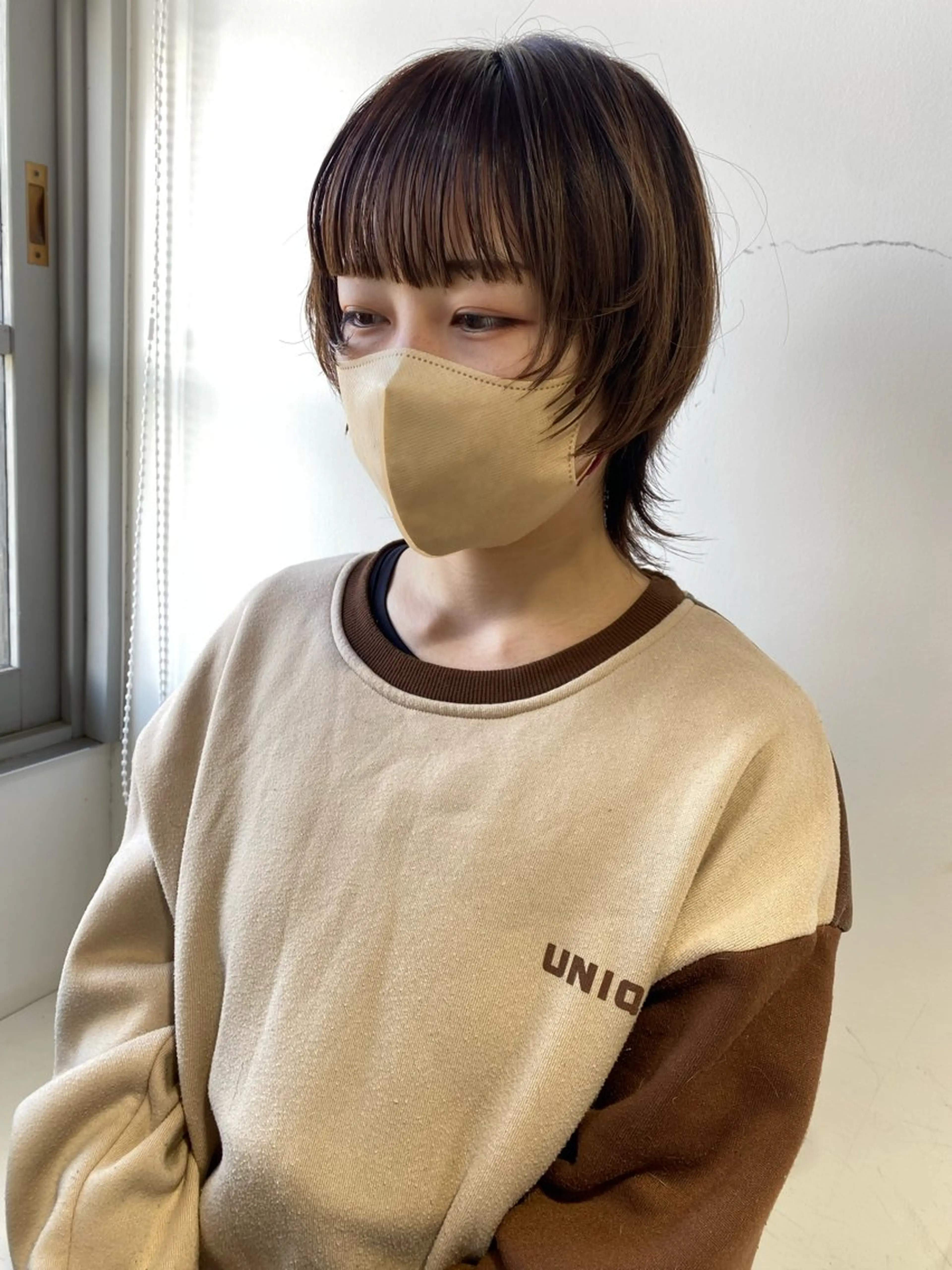 ショート カラー ヘアアレンジ ダブルカラー インナーカラー 顔まわりレイヤー 顔周りカット レイヤーカット カット ヘアカラー トリートメント 新井 広之のヘアスタイル