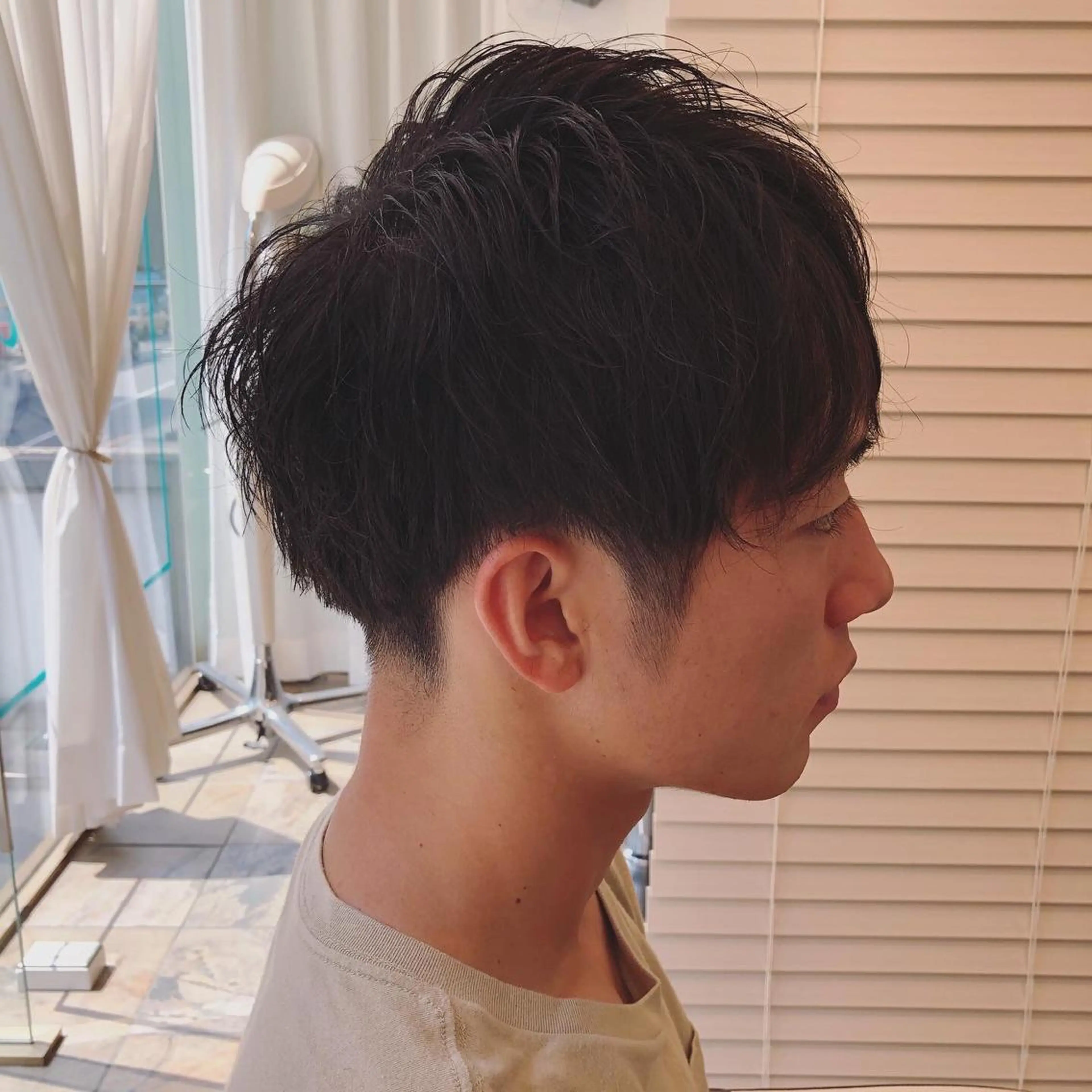 ショート カラー パーマ メンズ カット メンズサロン💈 吉岡陽【中野】のヘアスタイル