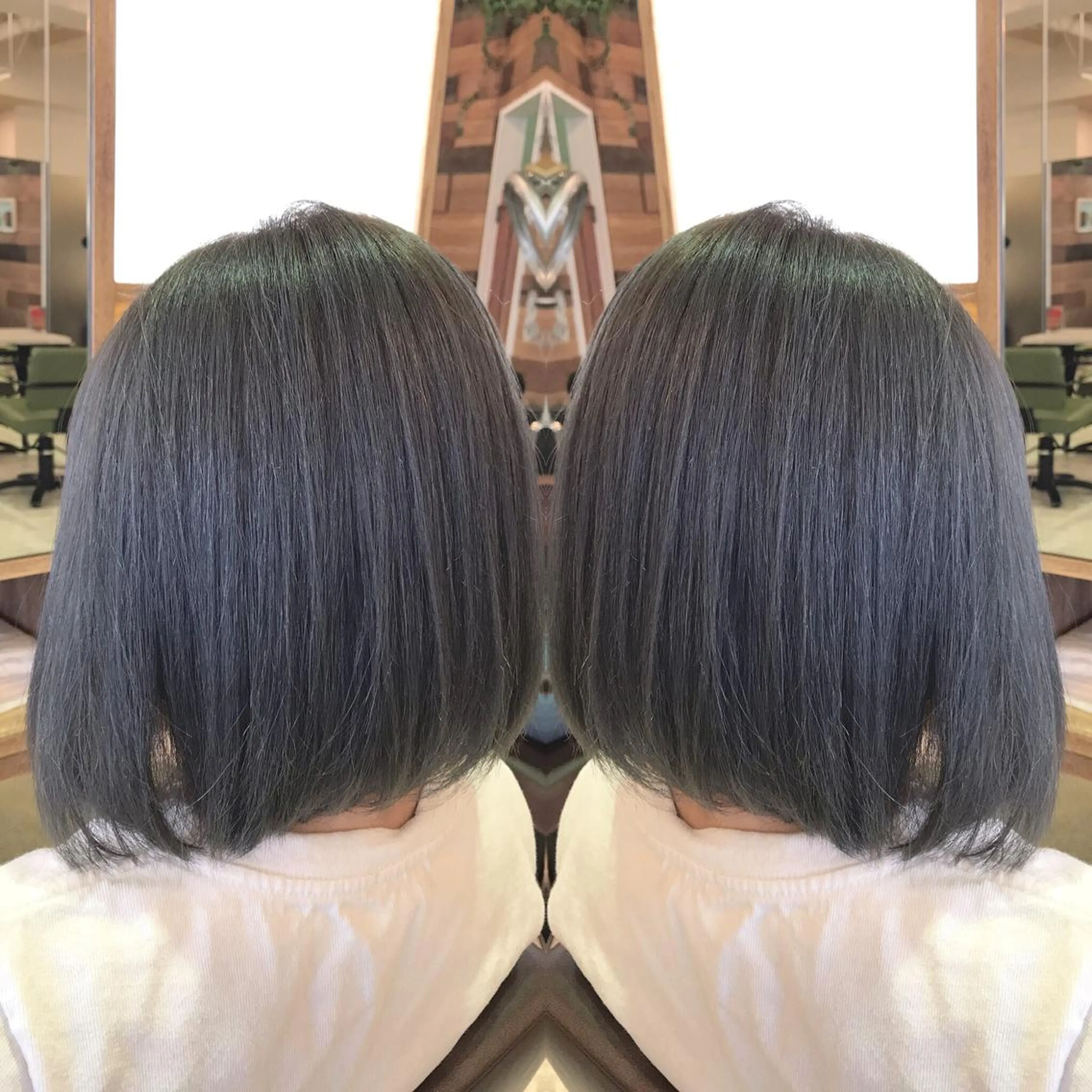 ショート カラー グレージュ 青木 茂樹⭐️ 透明感カラーのヘアスタイル