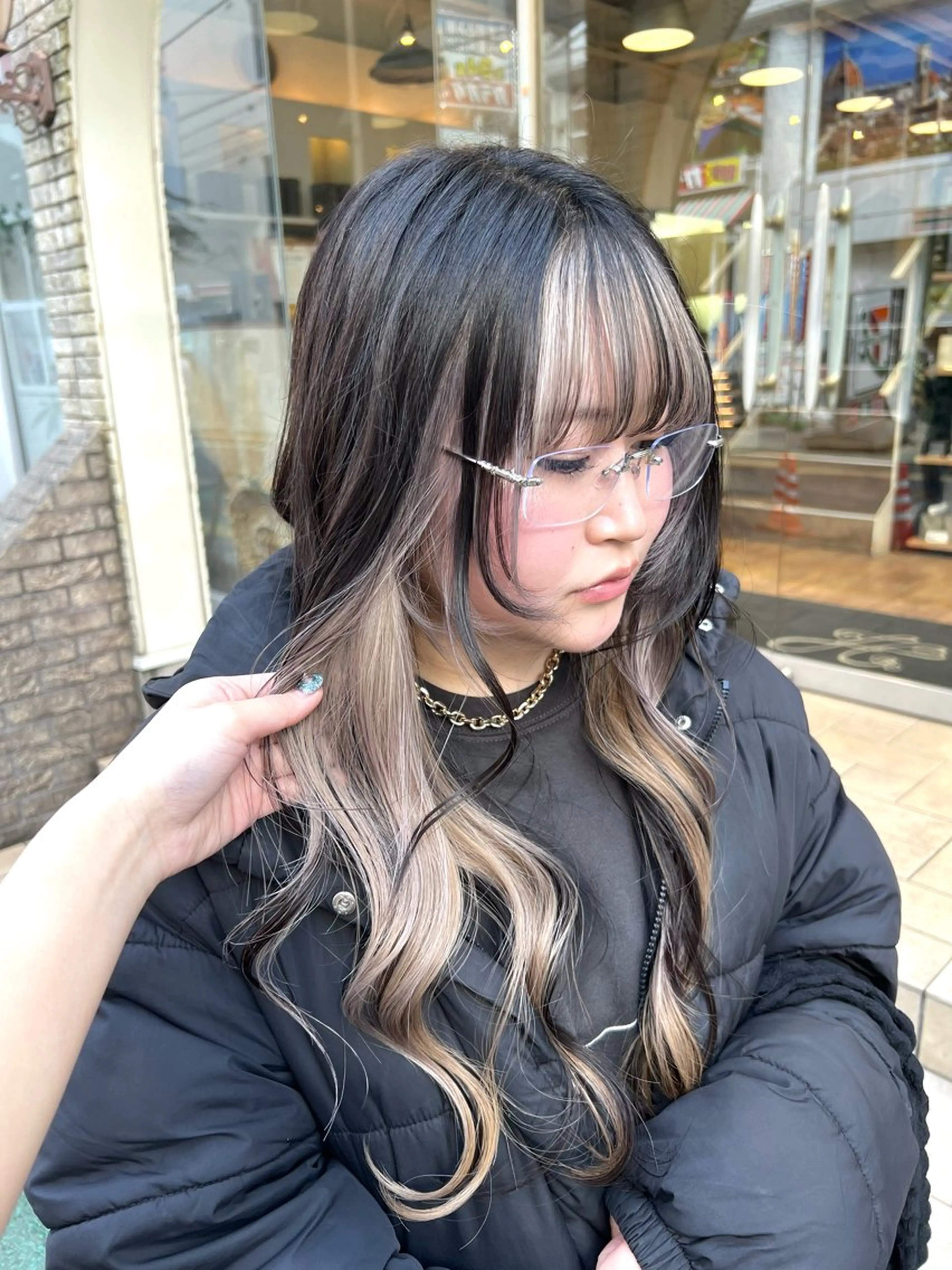 カラー ベージュカラー ホワイトベージュ インナーカラー♡ Nanakoのヘアスタイル