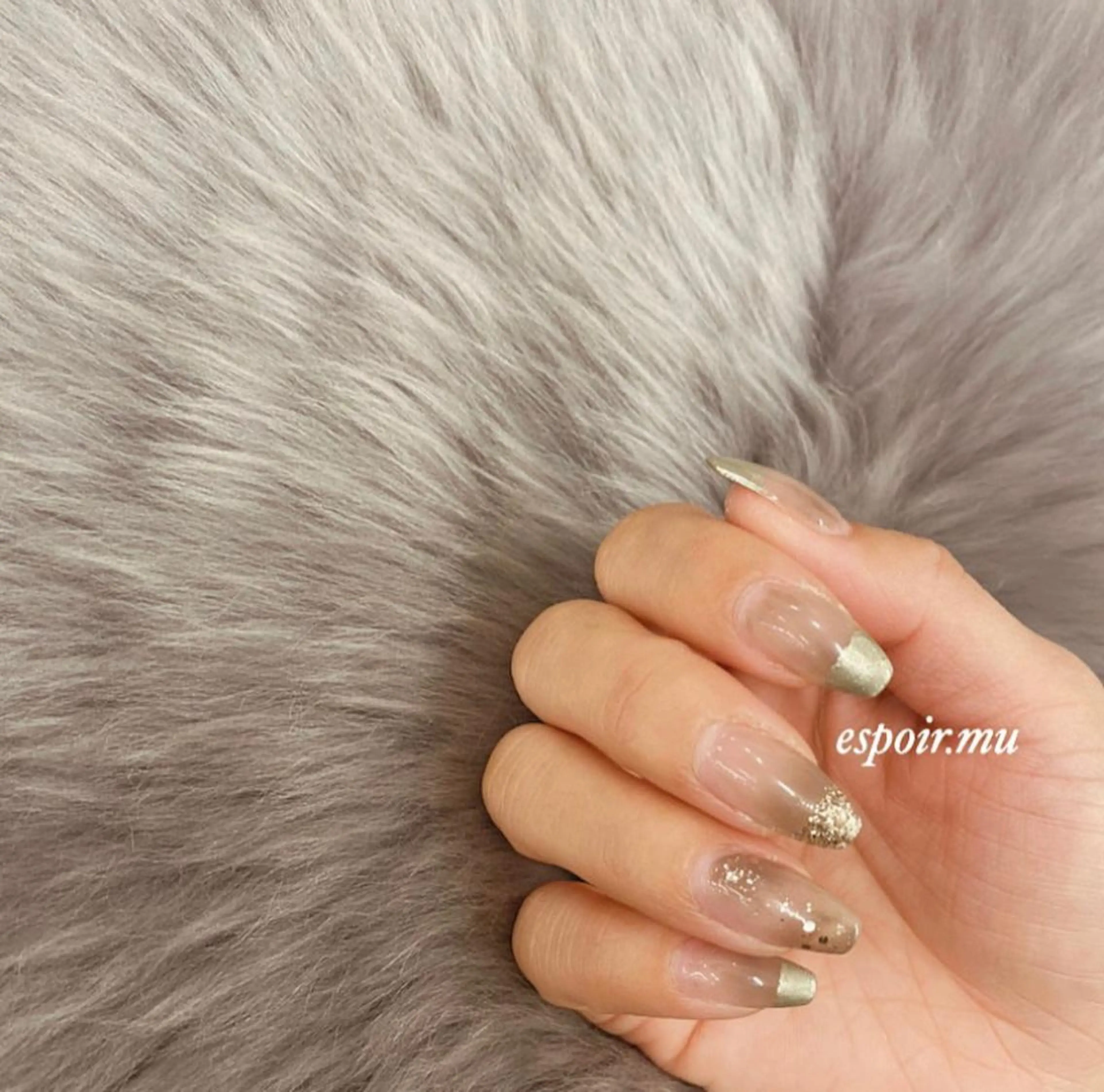 ロング ネイル espoir. muのネイルデザイン