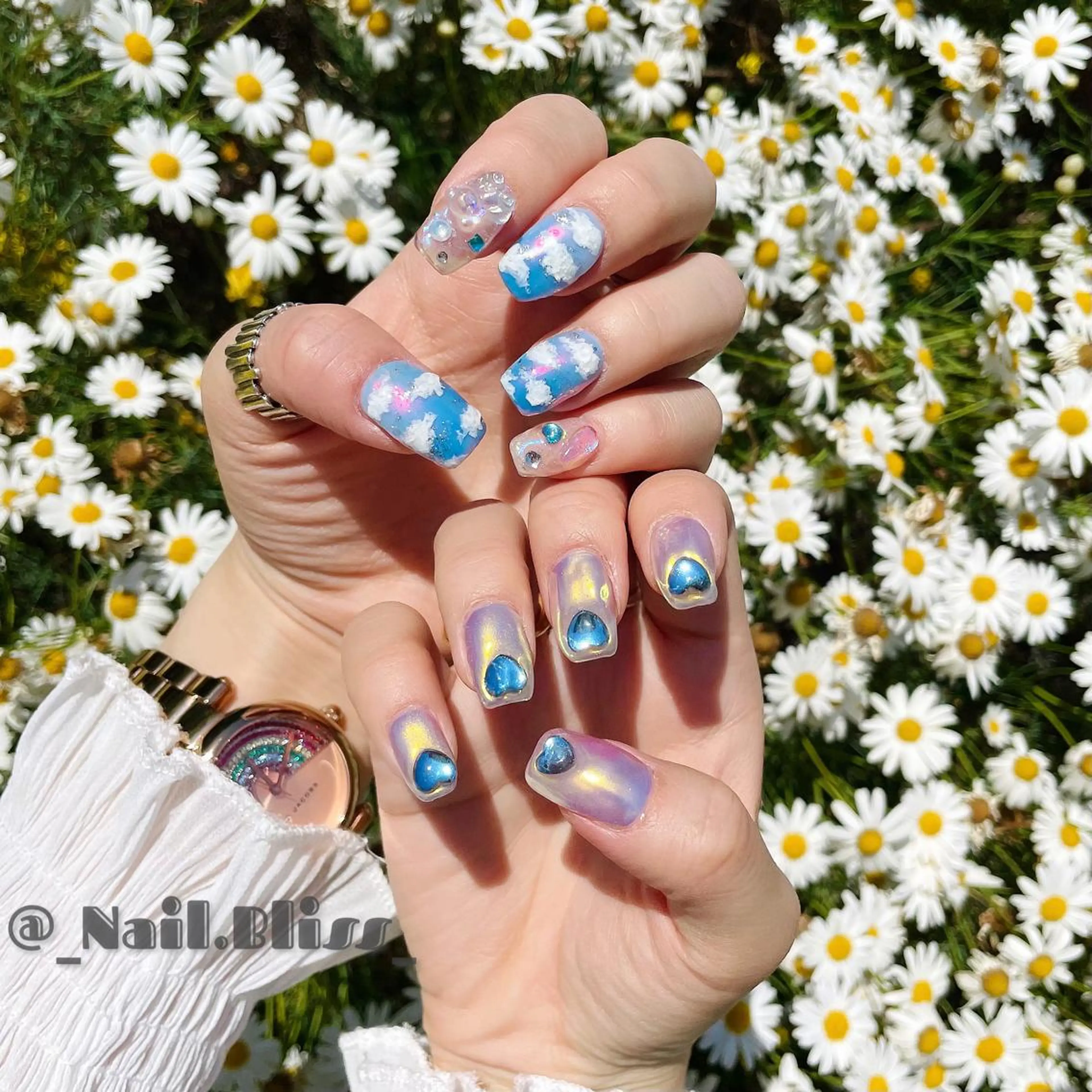 ネイル ハート ハンドネイル NAIL BLISSのネイルデザイン